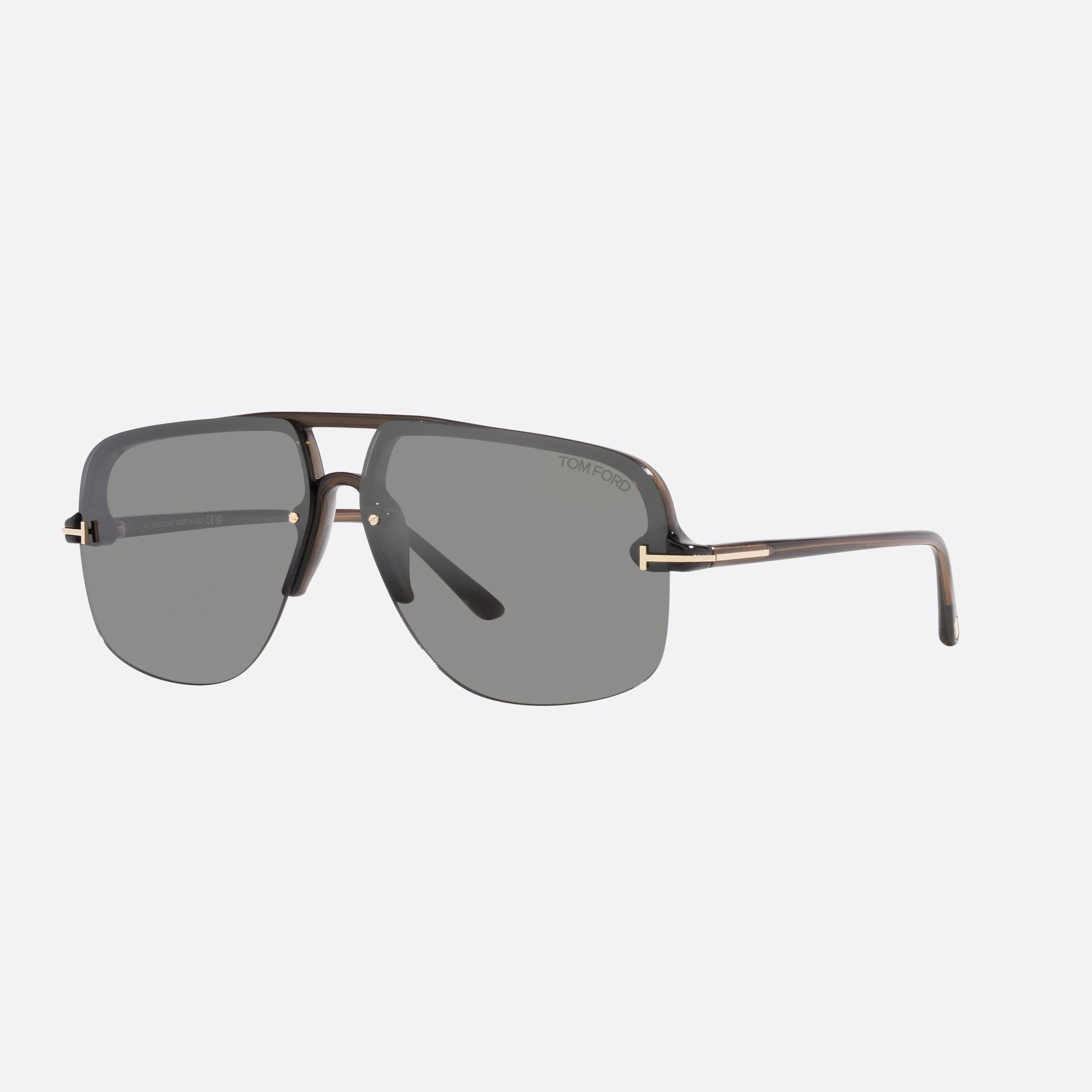 Tom 63mm Ford Ft1003 Brown Pilot Men Sunglasses - Main View