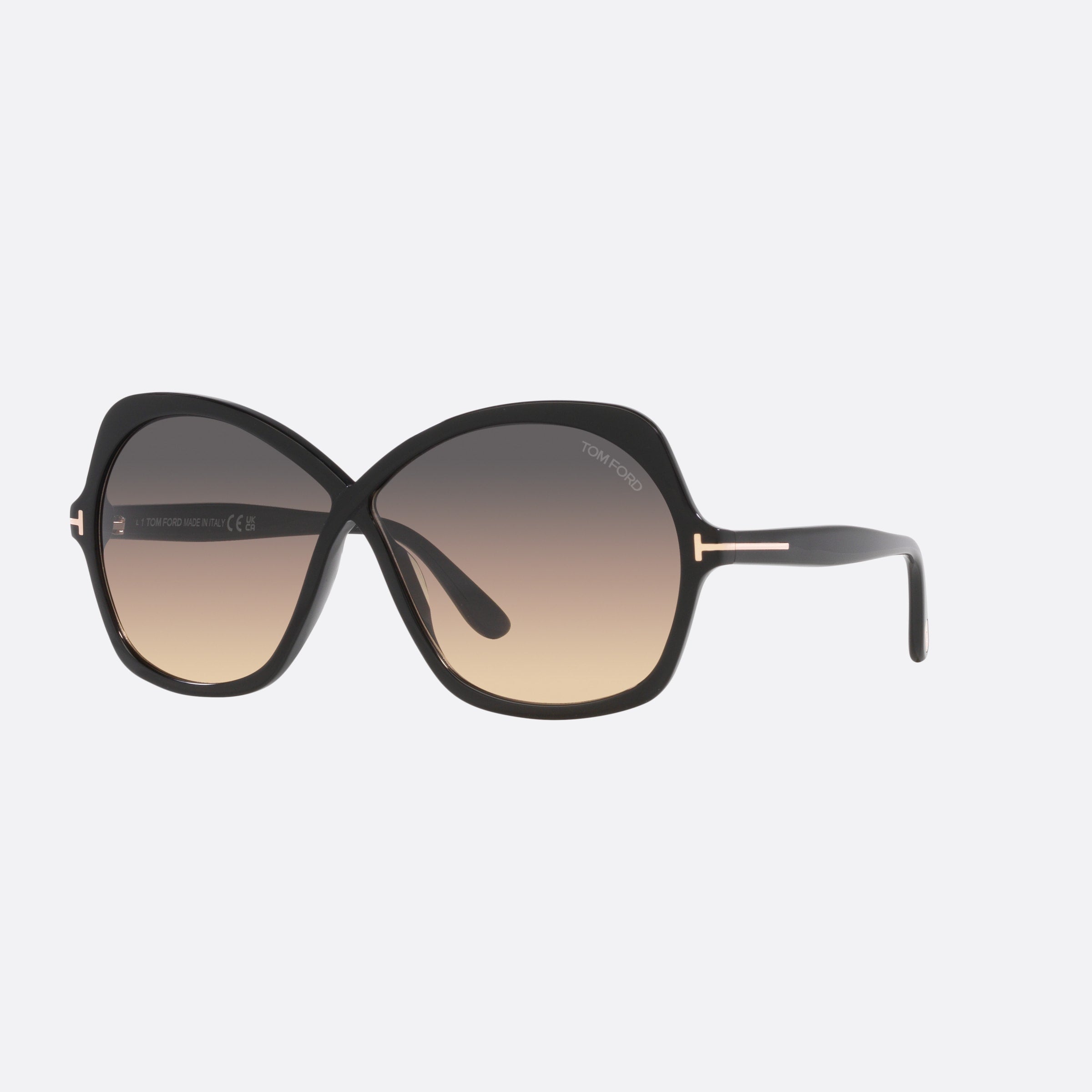 Tom 64mm Ford Ft1013 01b Black Butterfly Women Sunglasses - Main View
