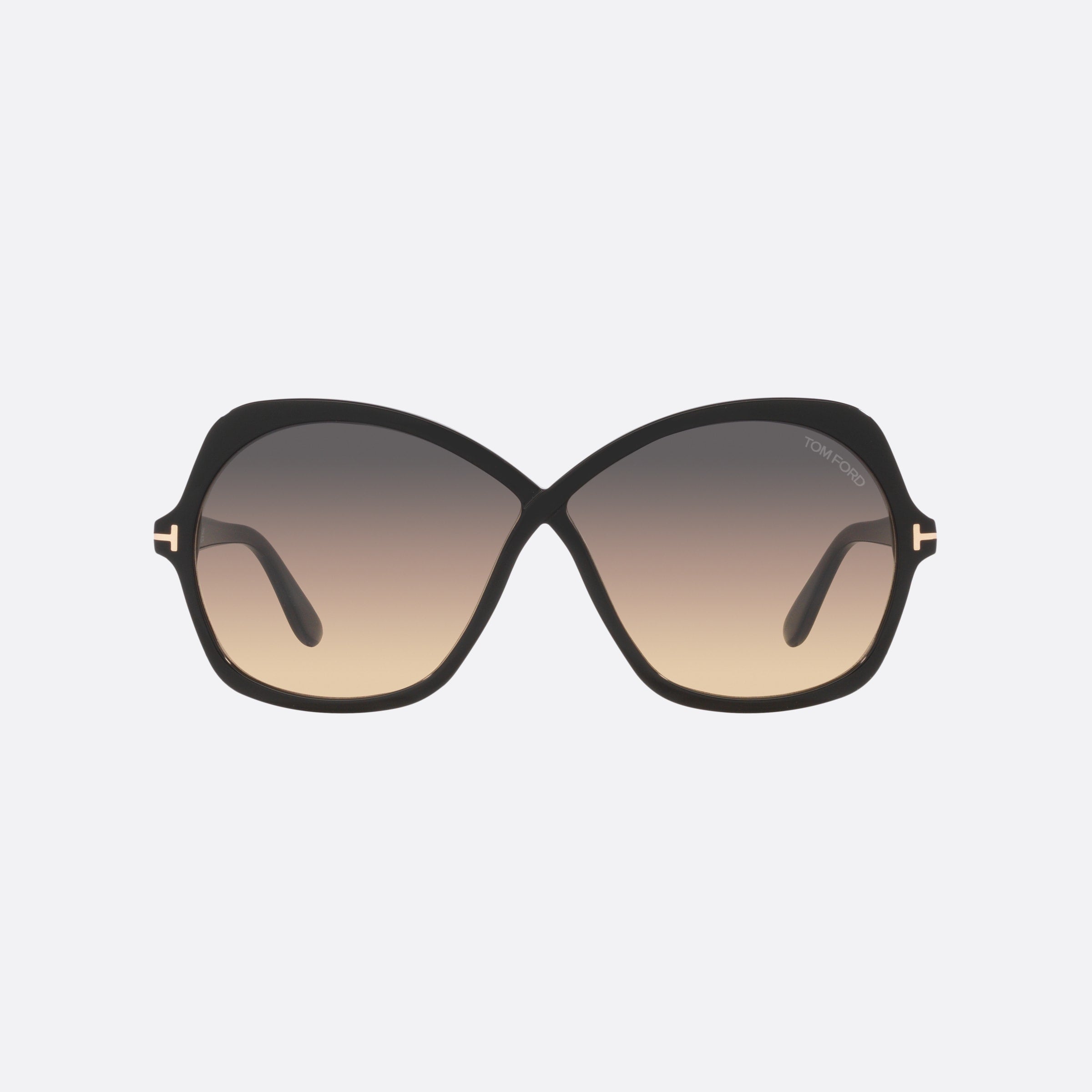 Tom 64mm Ford Ft1013 01b Black Butterfly Women Sunglasses - Side View