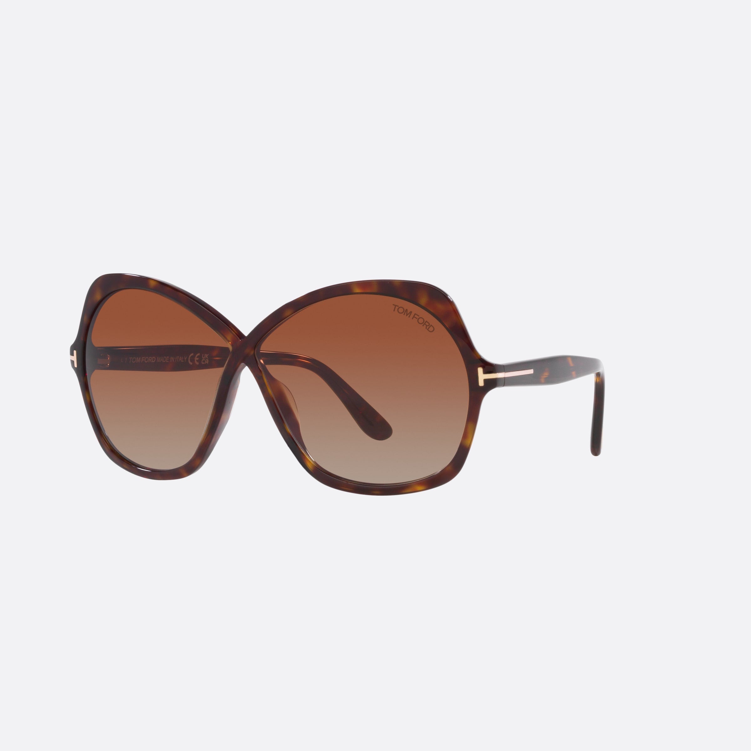 Tom 64mm Ford Ft1013 52f Brown Butterfly Women Sunglasses - Main View