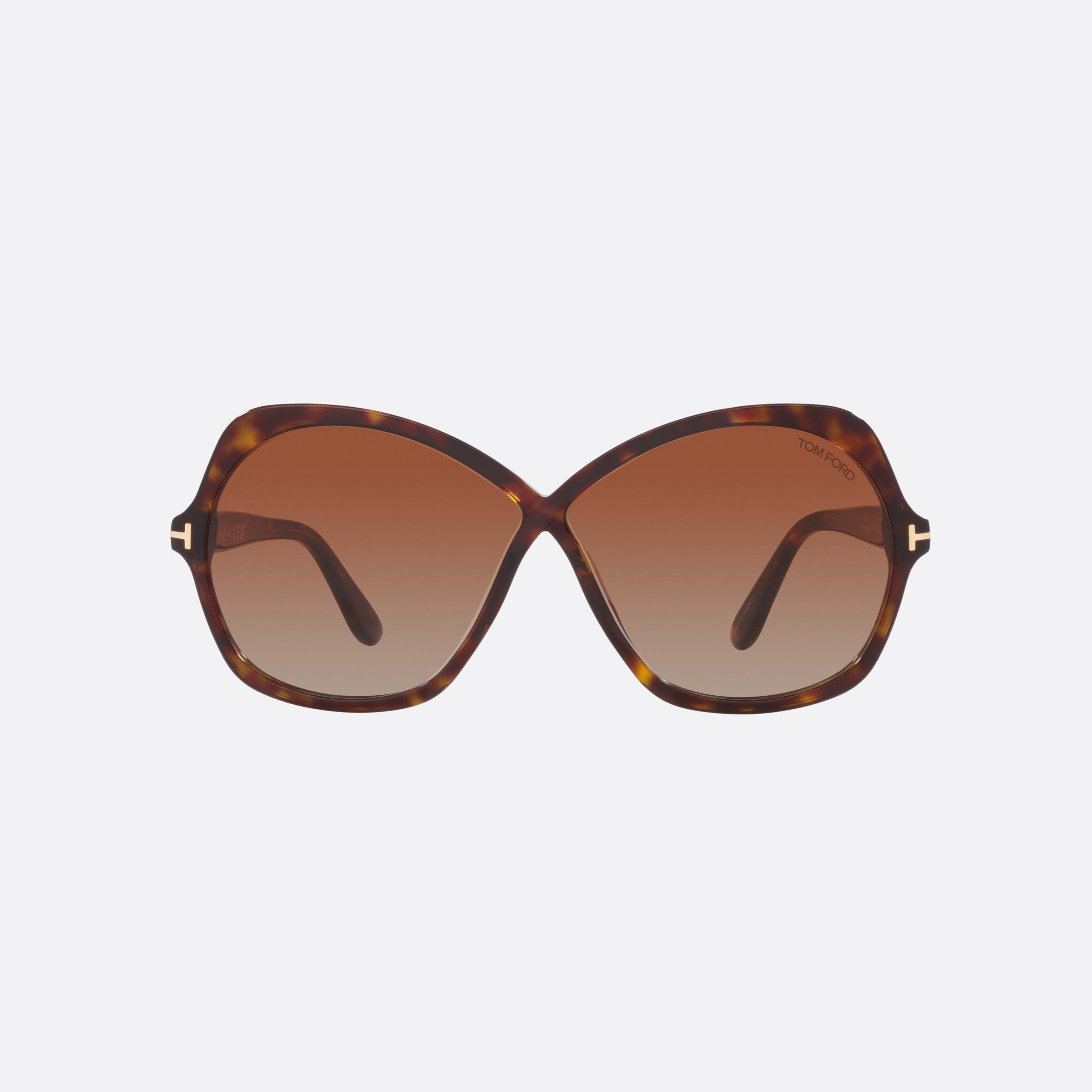 Tom 64mm Ford Ft1013 52f Brown Butterfly Women Sunglasses - Side View