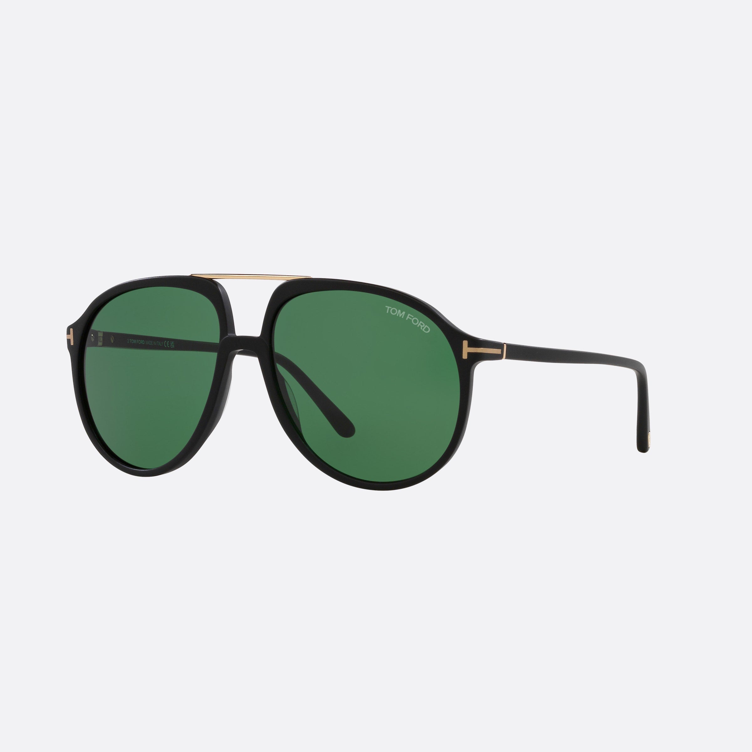 Tom 58mm Ford Ft1079 02n Black Pilot Men Sunglasses - Main View