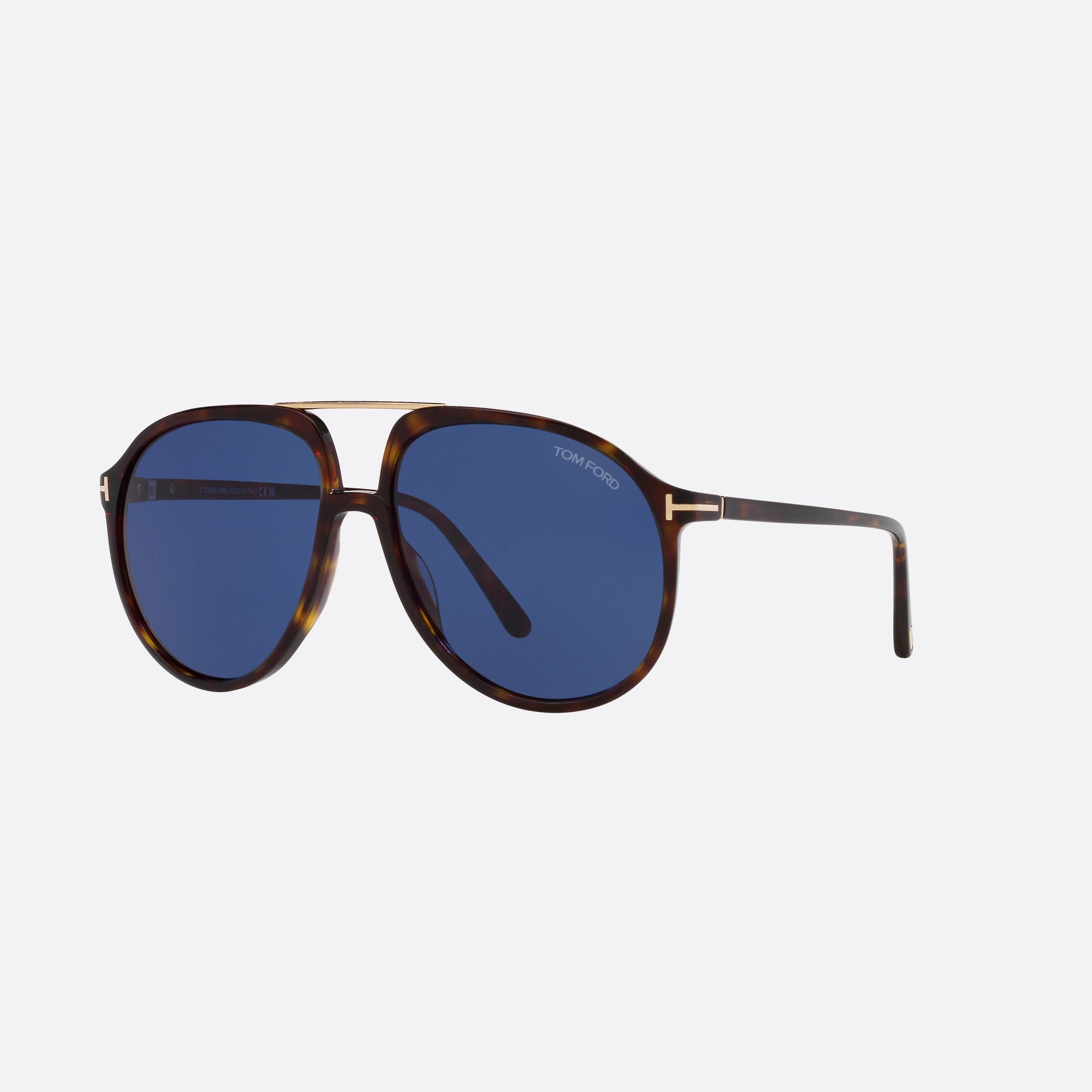 Tom 58mm Ford Ft1079 52v Tortoise Pilot Men Sunglasses - Main View