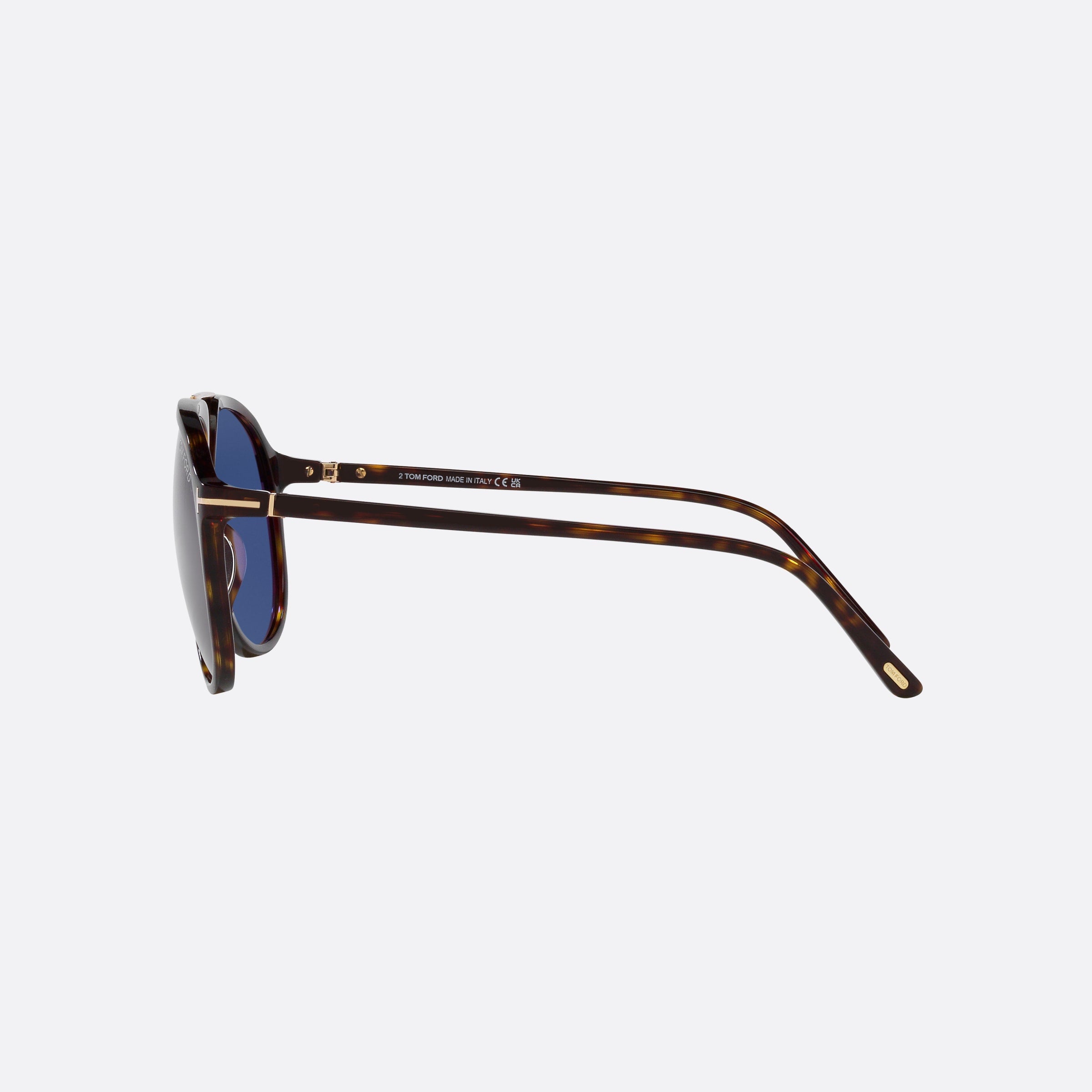Tom 58mm Ford Ft1079 52v Tortoise Pilot Men Sunglasses - Detail View