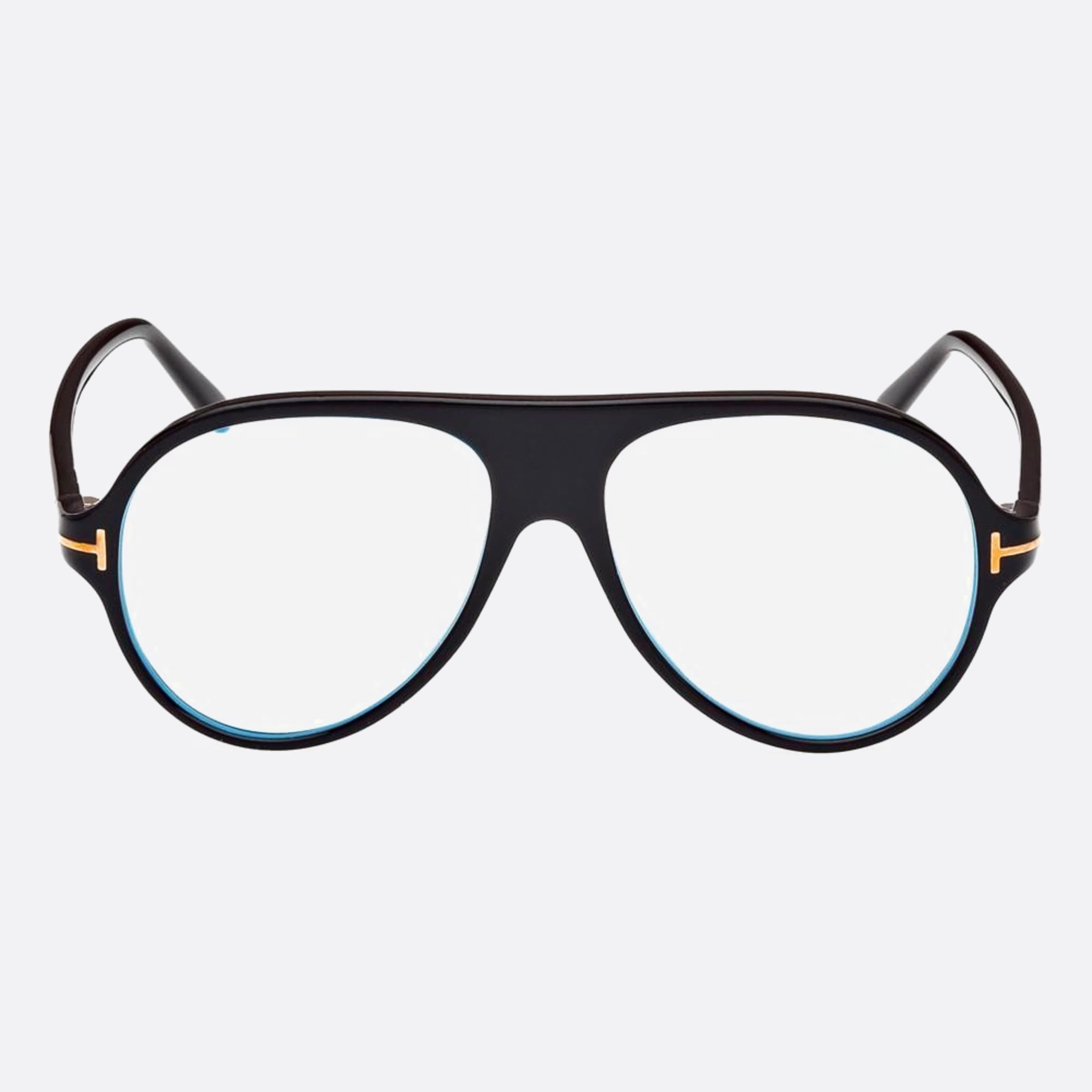 Tom 53mm Ford Ft5012 Blue Block Black Pilot Men Eyeglasses - Main View