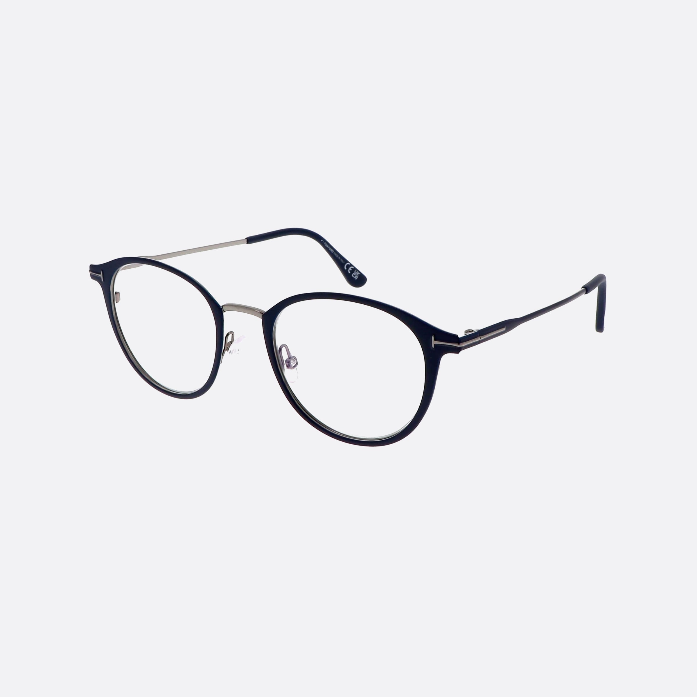 Tom 49mm Ford Ft5528 Blue Oval Unisex Eyeglasses - Main View
