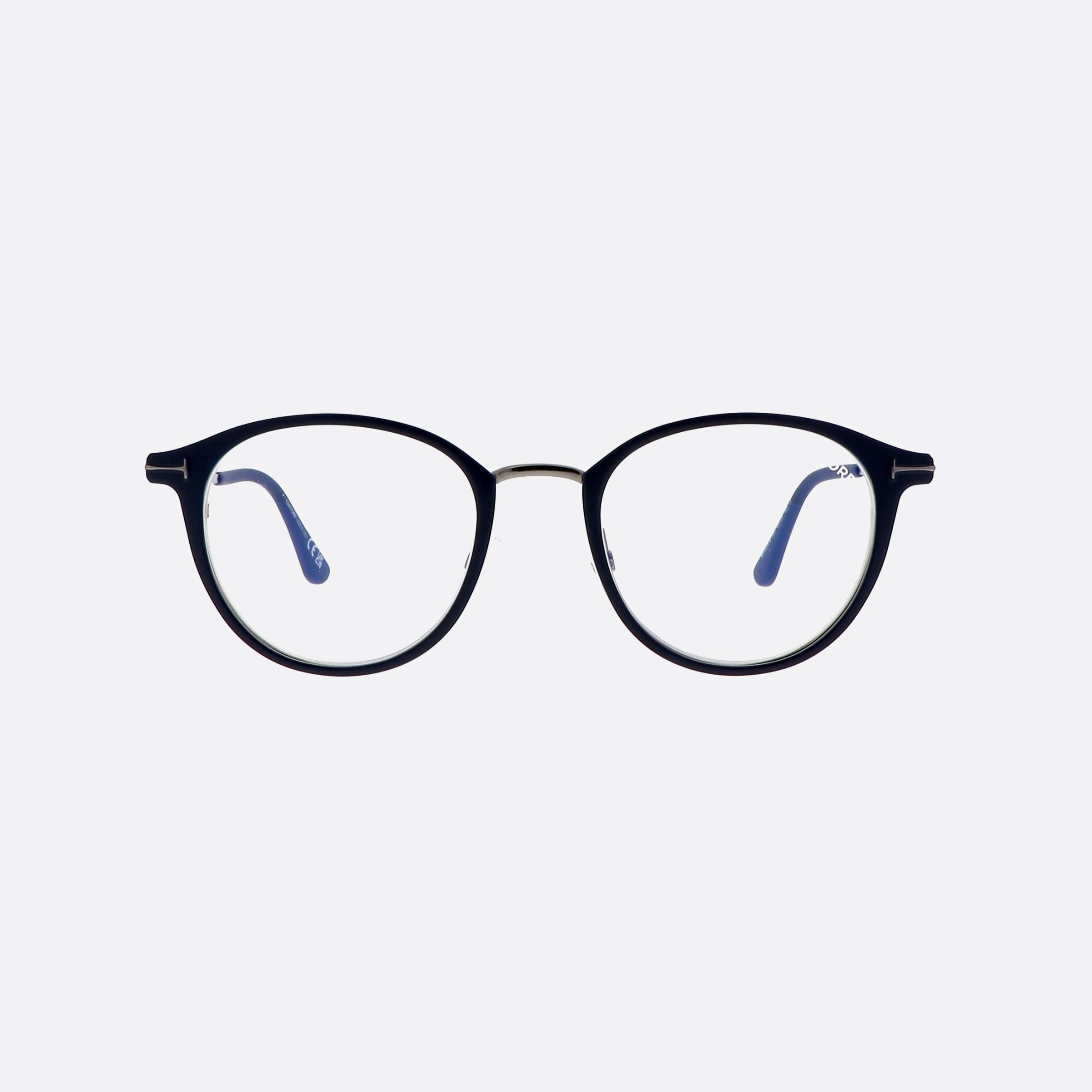 Tom 49mm Ford Ft5528 Blue Oval Unisex Eyeglasses - Side View