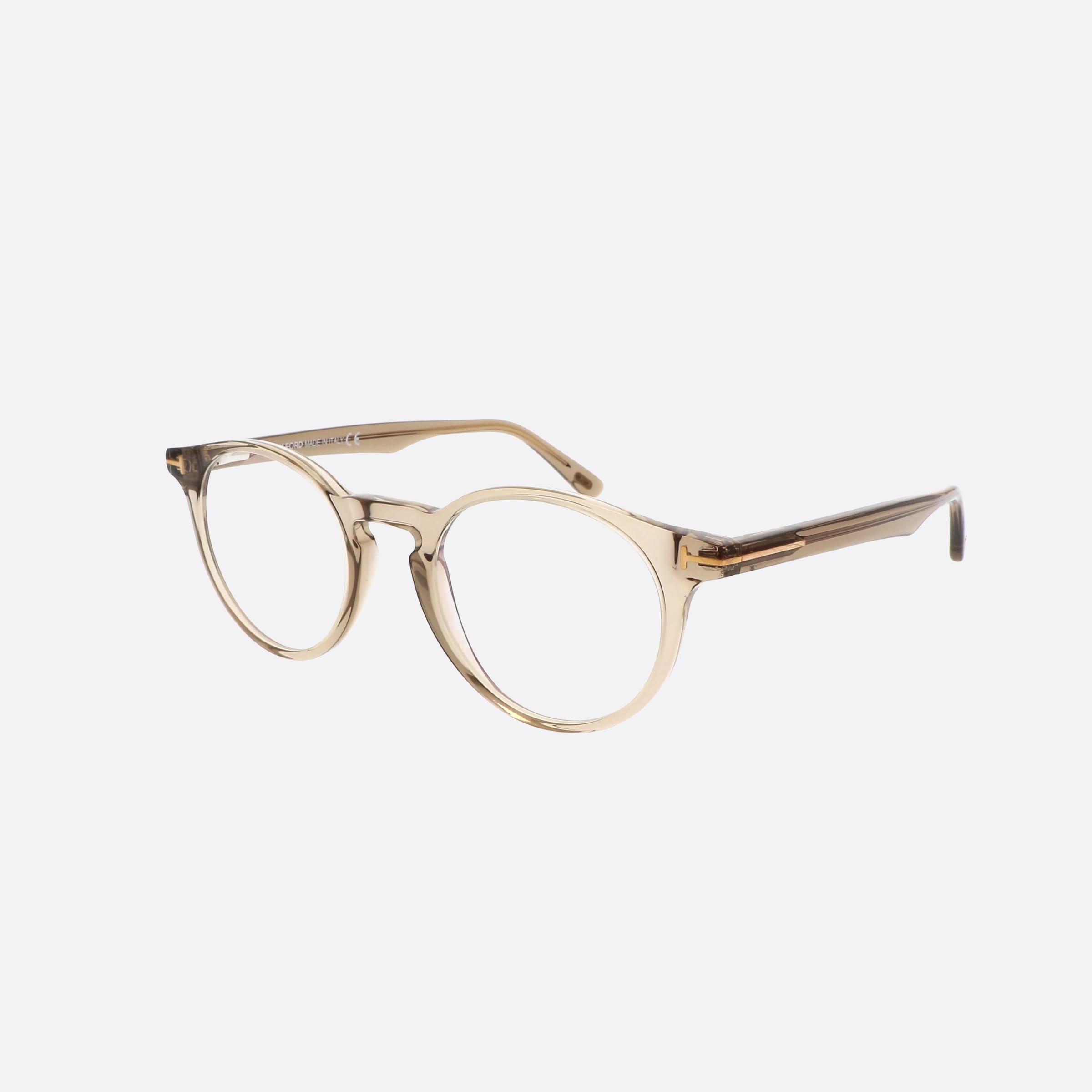 Tom 48mm Ford Ft5557 Clear Round Unisex Eyeglasses - Main View