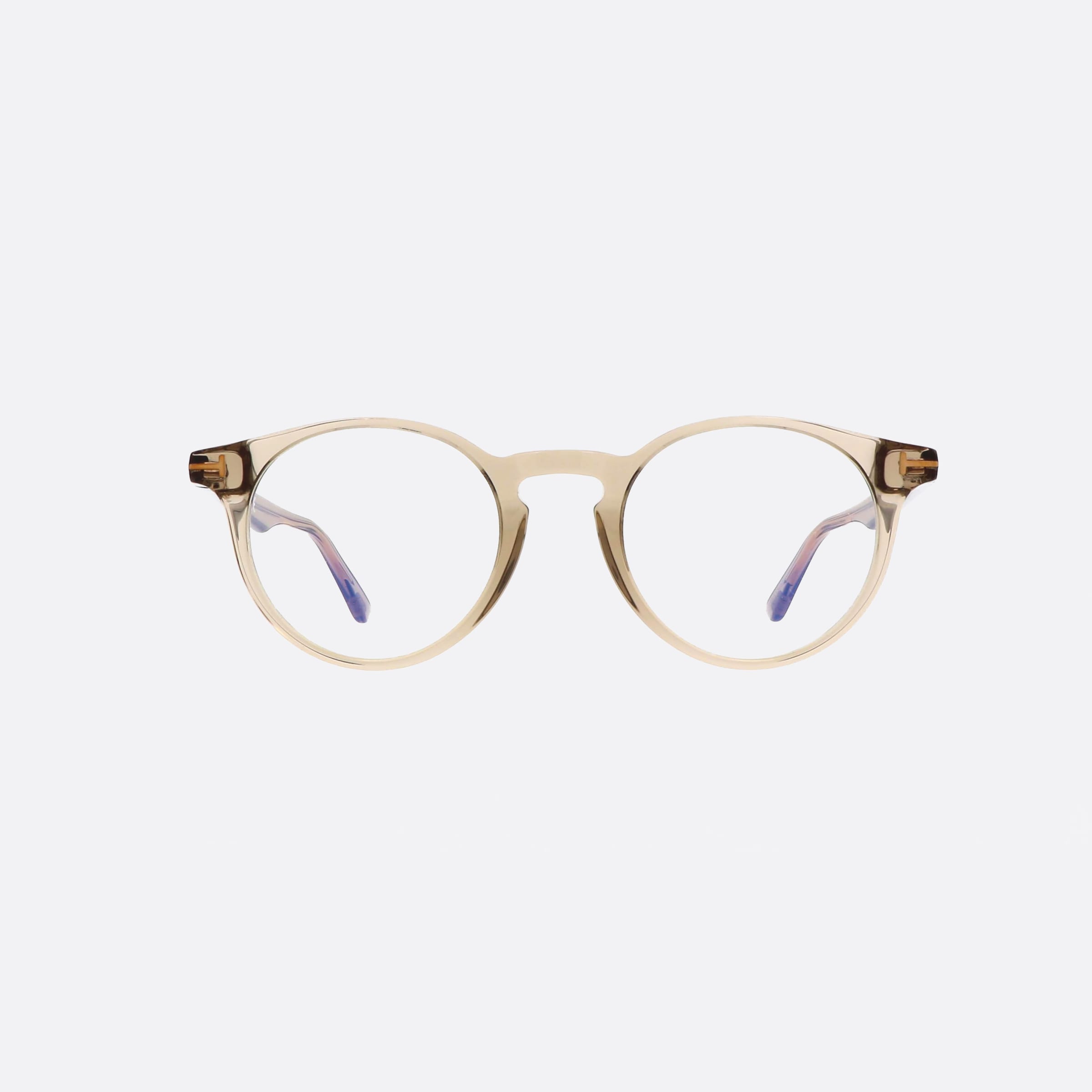 Tom 48mm Ford Ft5557 Clear Round Unisex Eyeglasses - Side View