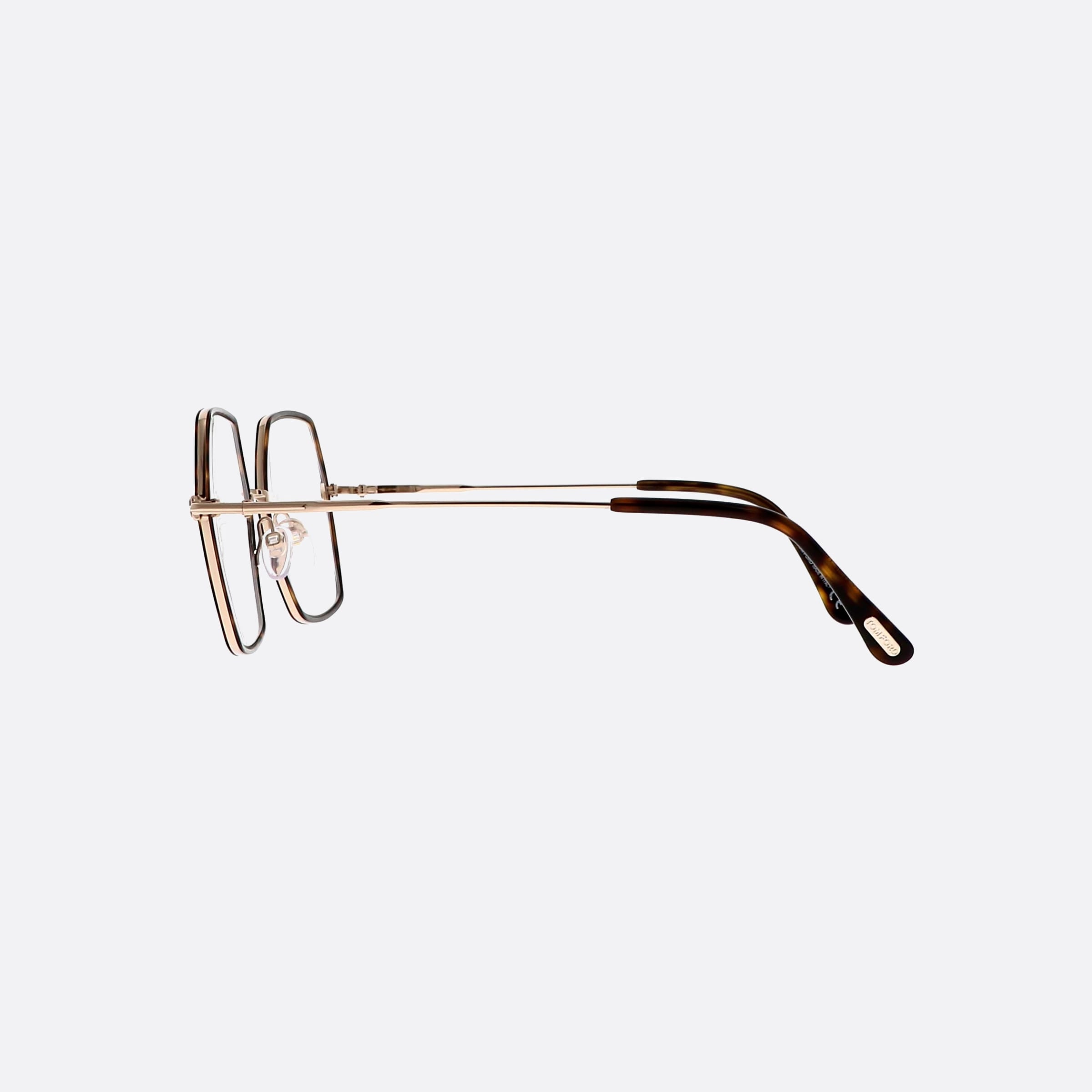 Tom 55mm Ford Ft5615 Tortoise Hexagonal Women Eyeglasses - Detail View