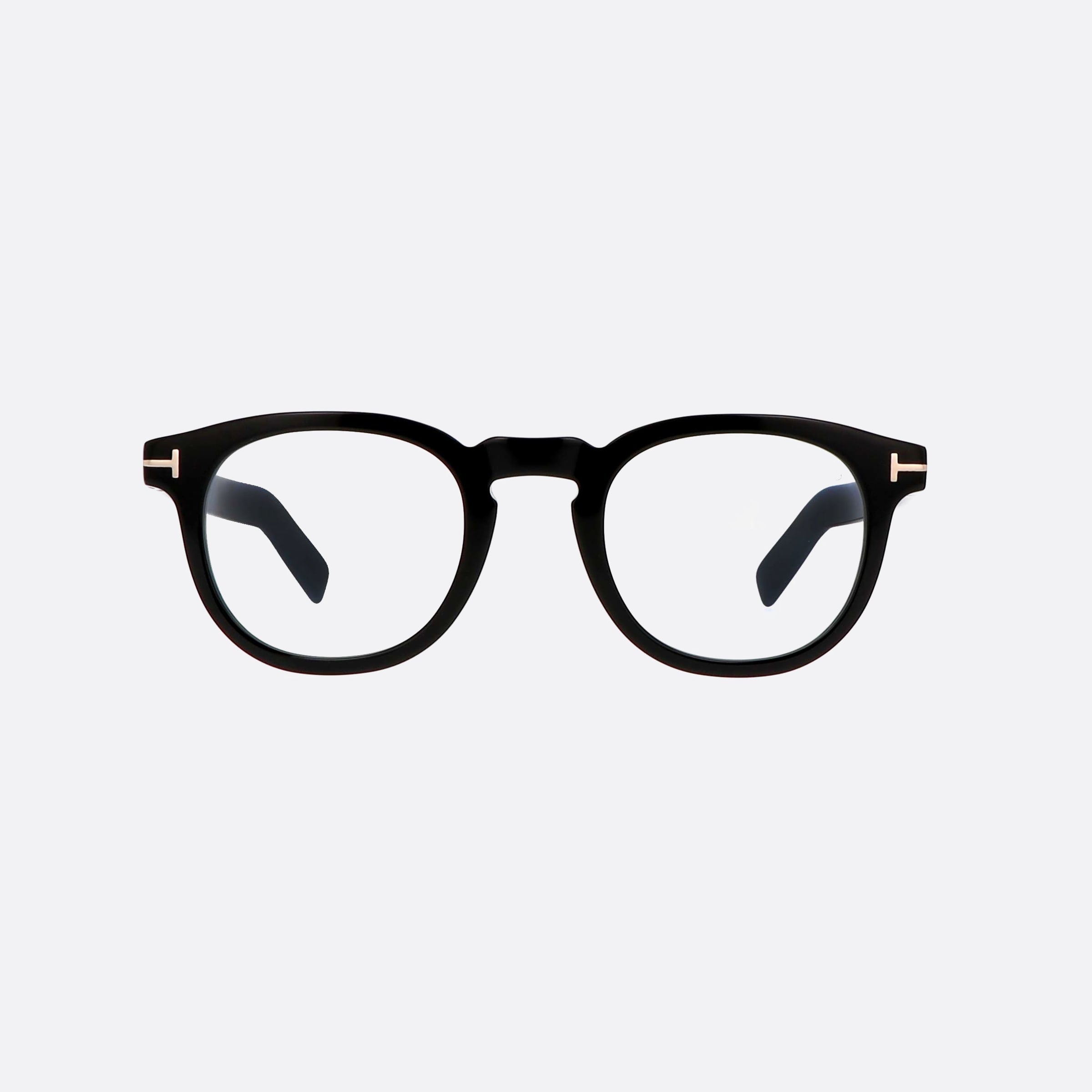 Tom 48mm Ford Ft5629 Black Oval Unisex Eyeglasses - Side View