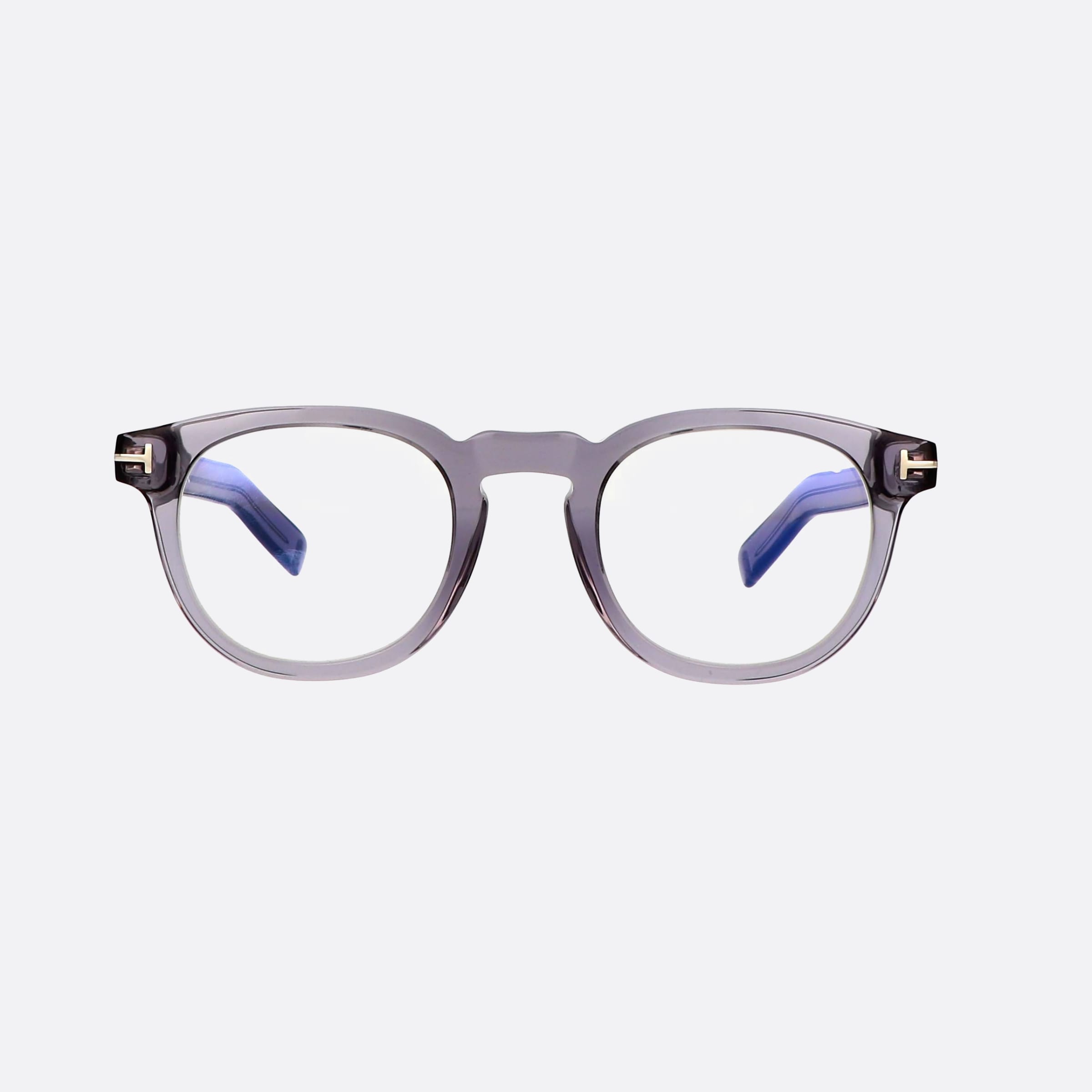 Tom 48mm Ford Ft5629 Grey Oval Unisex Eyeglasses - Side View