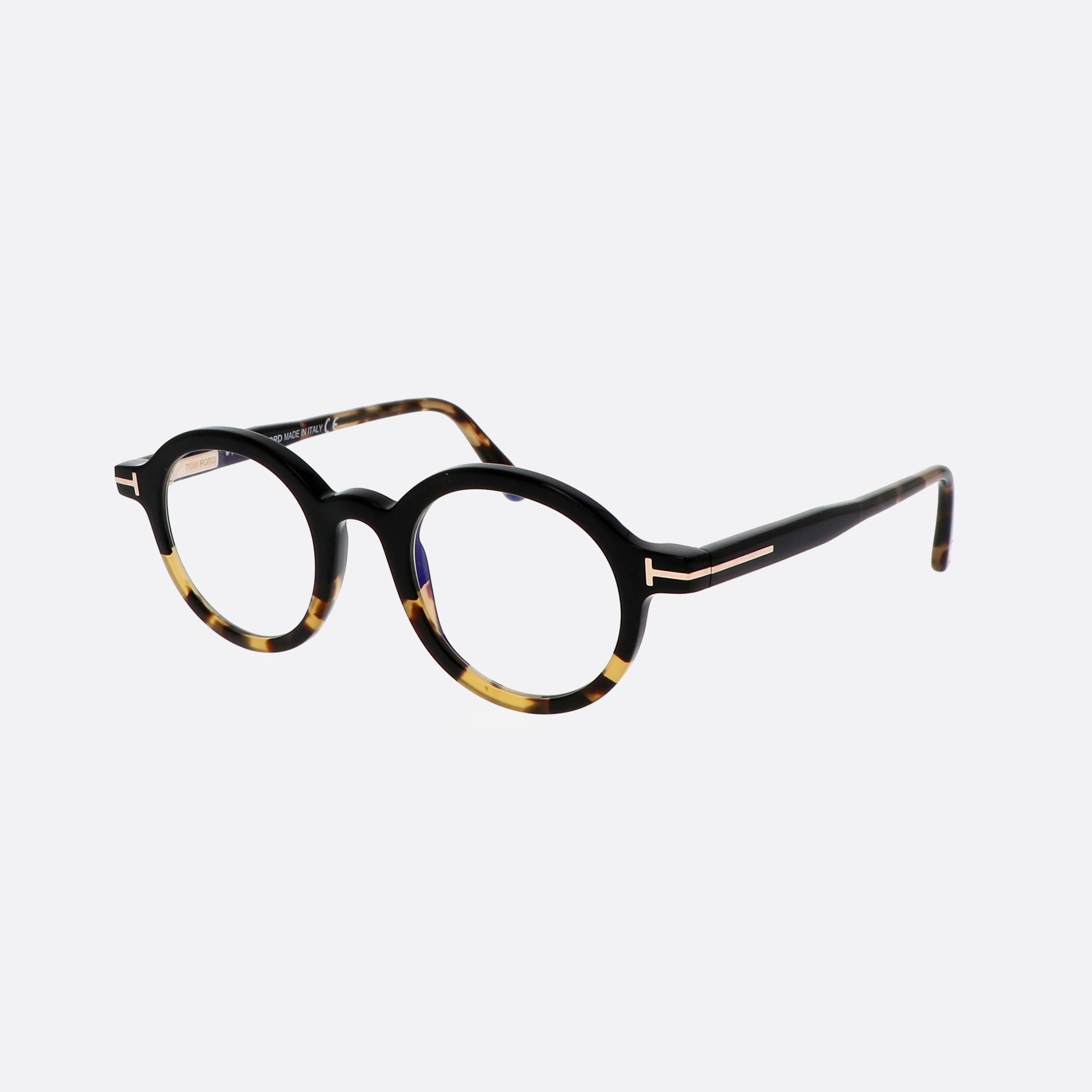 Tom 45mm Ford Ft5664 Black Round Unisex Eyeglasses - Main View