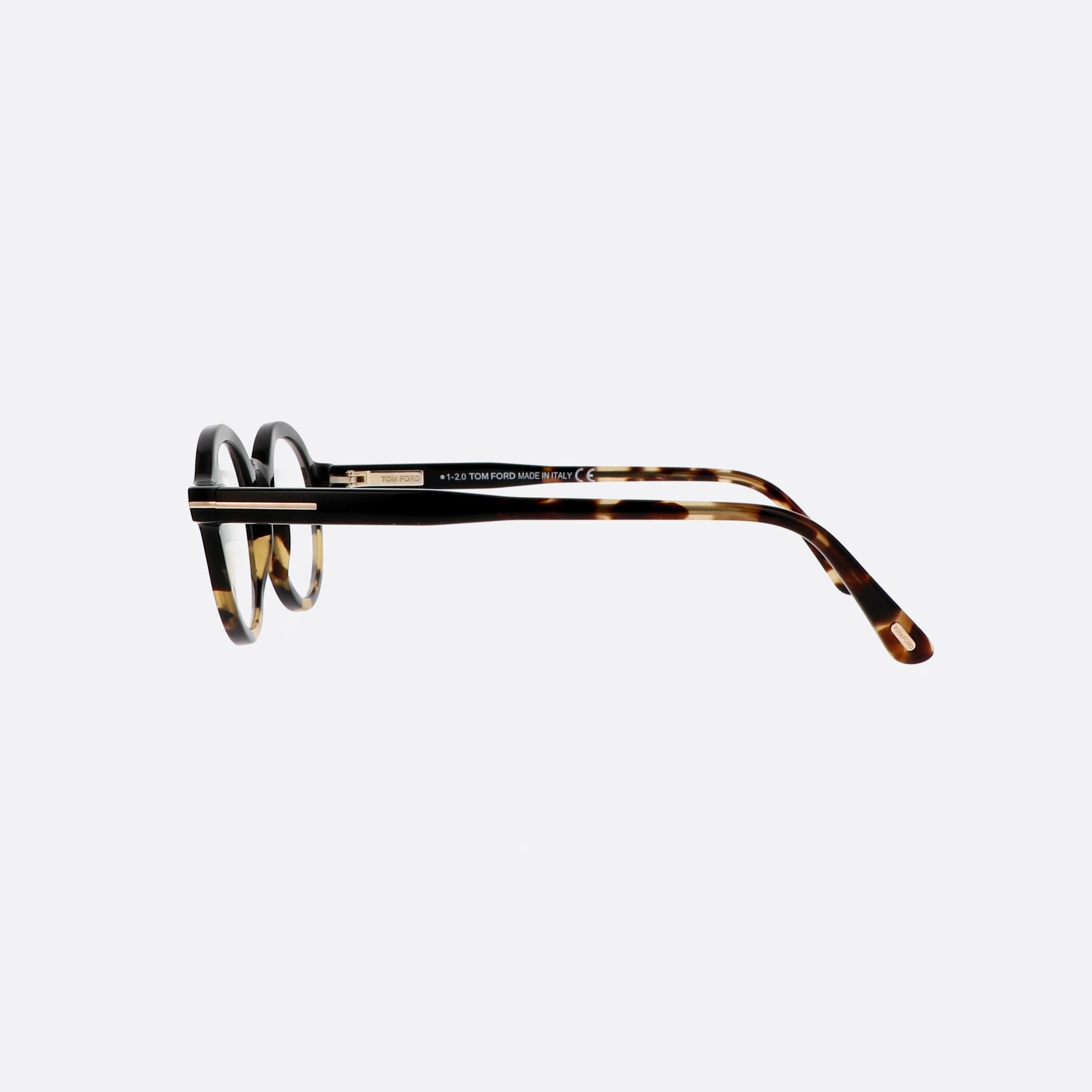 Tom 45mm Ford Ft5664 Black Round Unisex Eyeglasses - Detail View