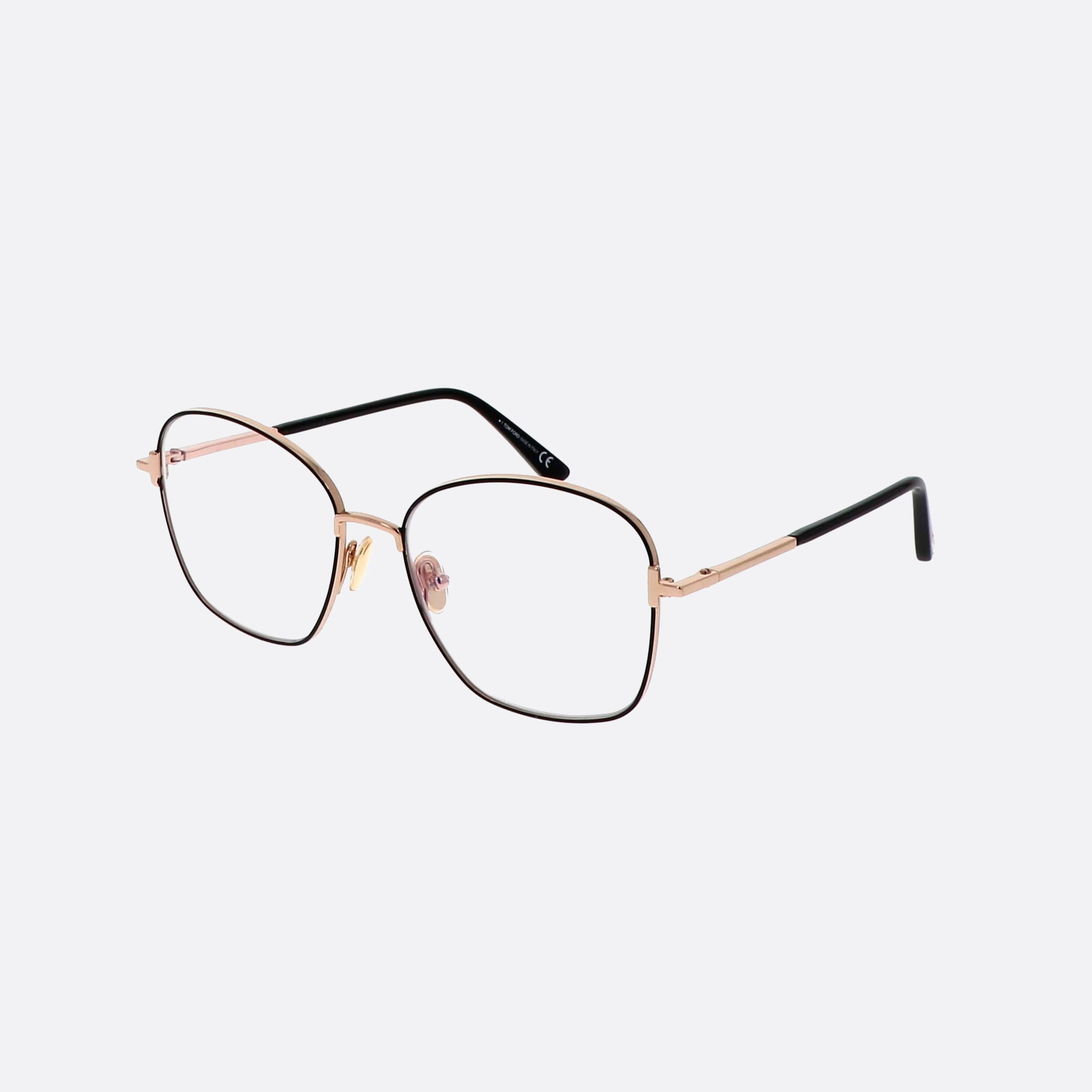 Tom 53mm Ford Ft5685 Gold Rectangle Women Eyeglasses - Main View