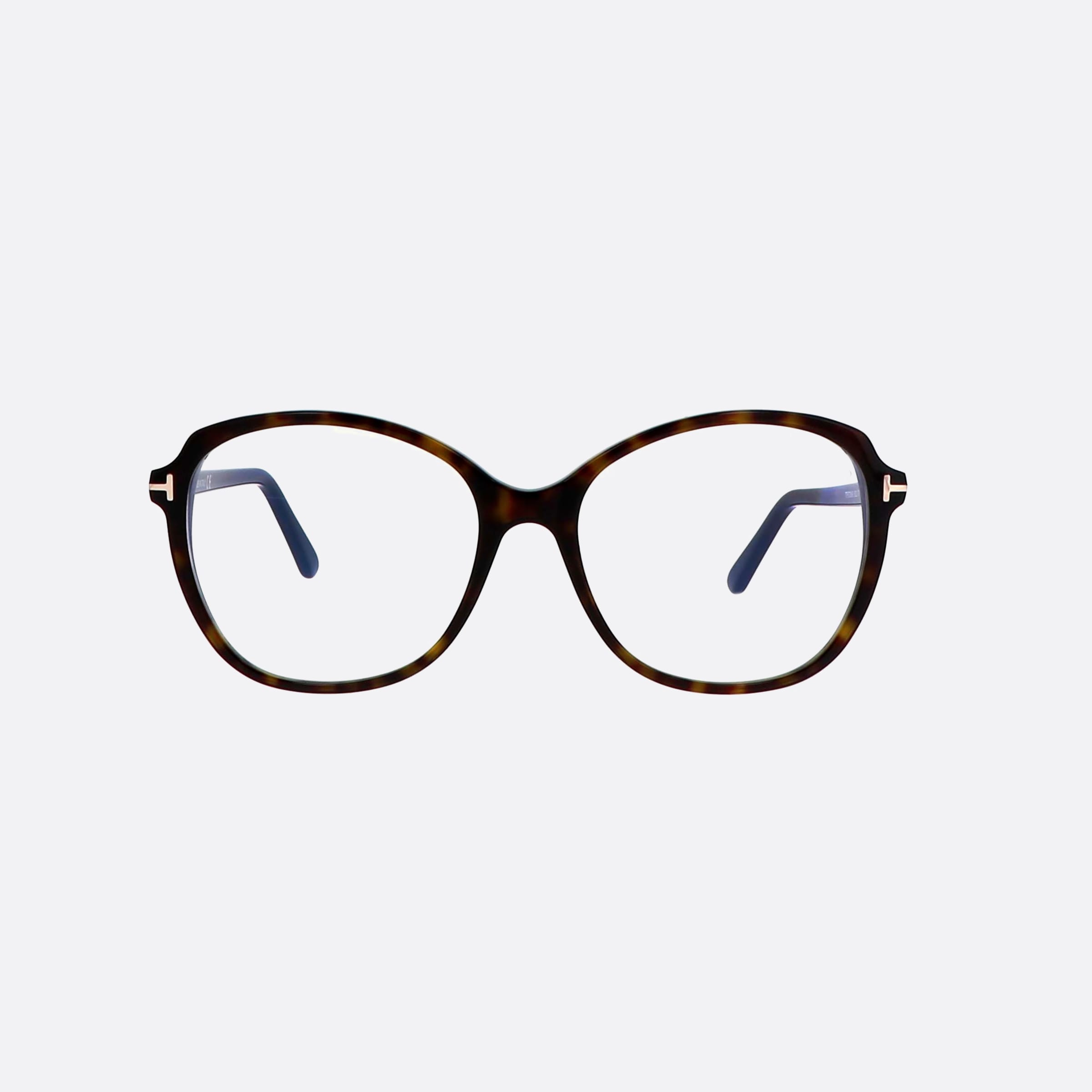Tom 57mm Ford Ft5708 Tortoise Round Women Eyeglasses - Side View