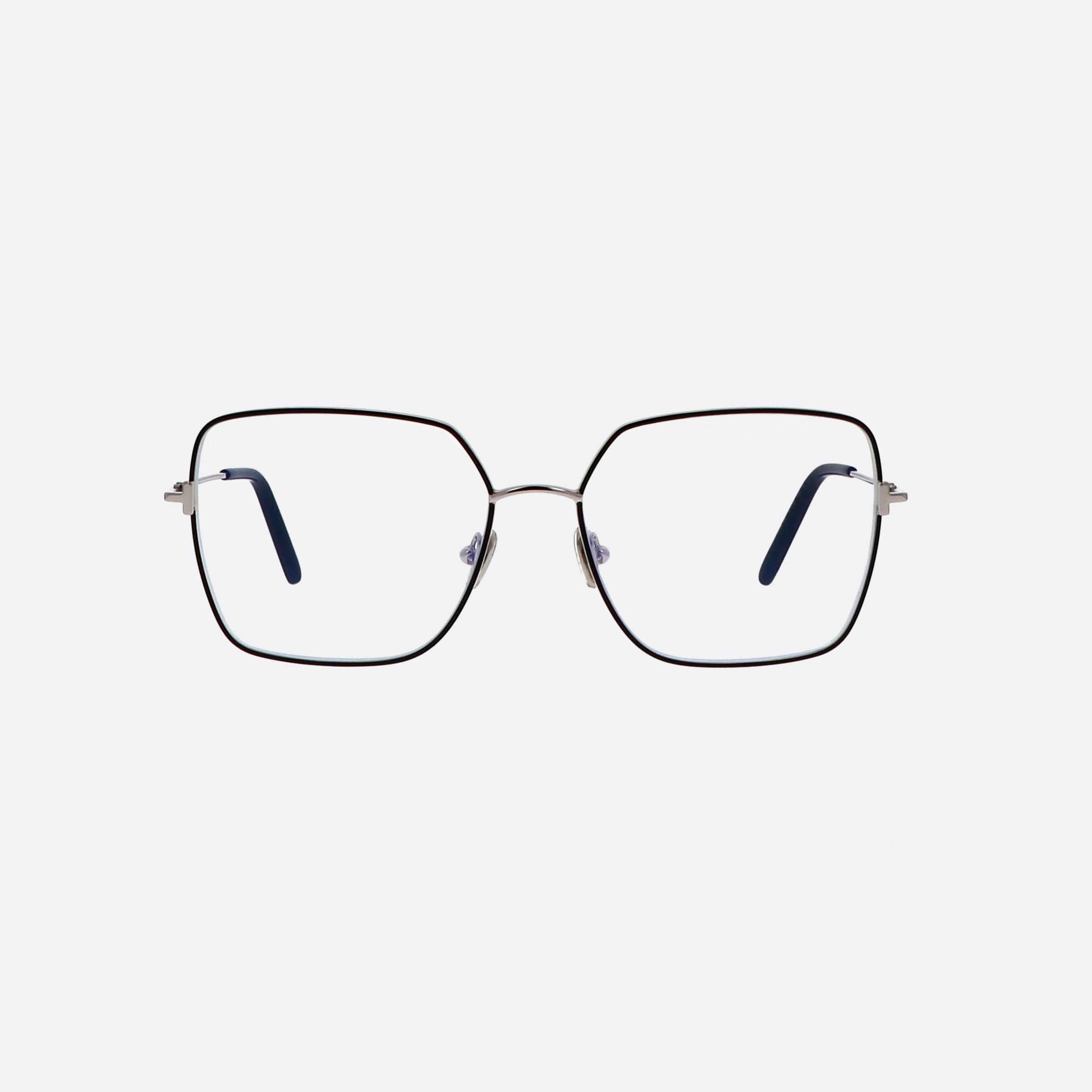 Tom 57mm Ford Ft5739 Silver Square Women Eyeglasses - Side View
