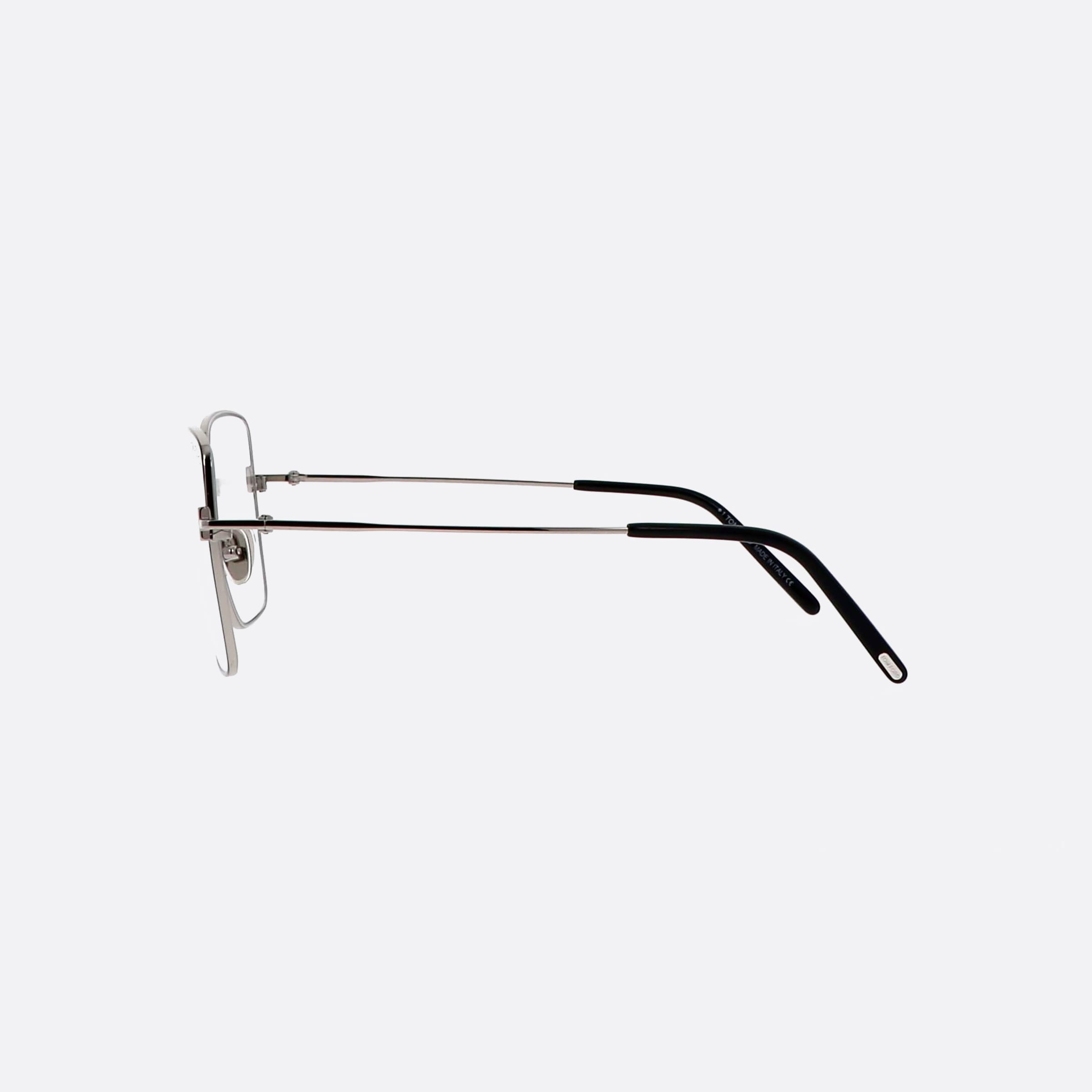 Tom 57mm Ford Ft5739 Silver Square Women Eyeglasses - Detail View