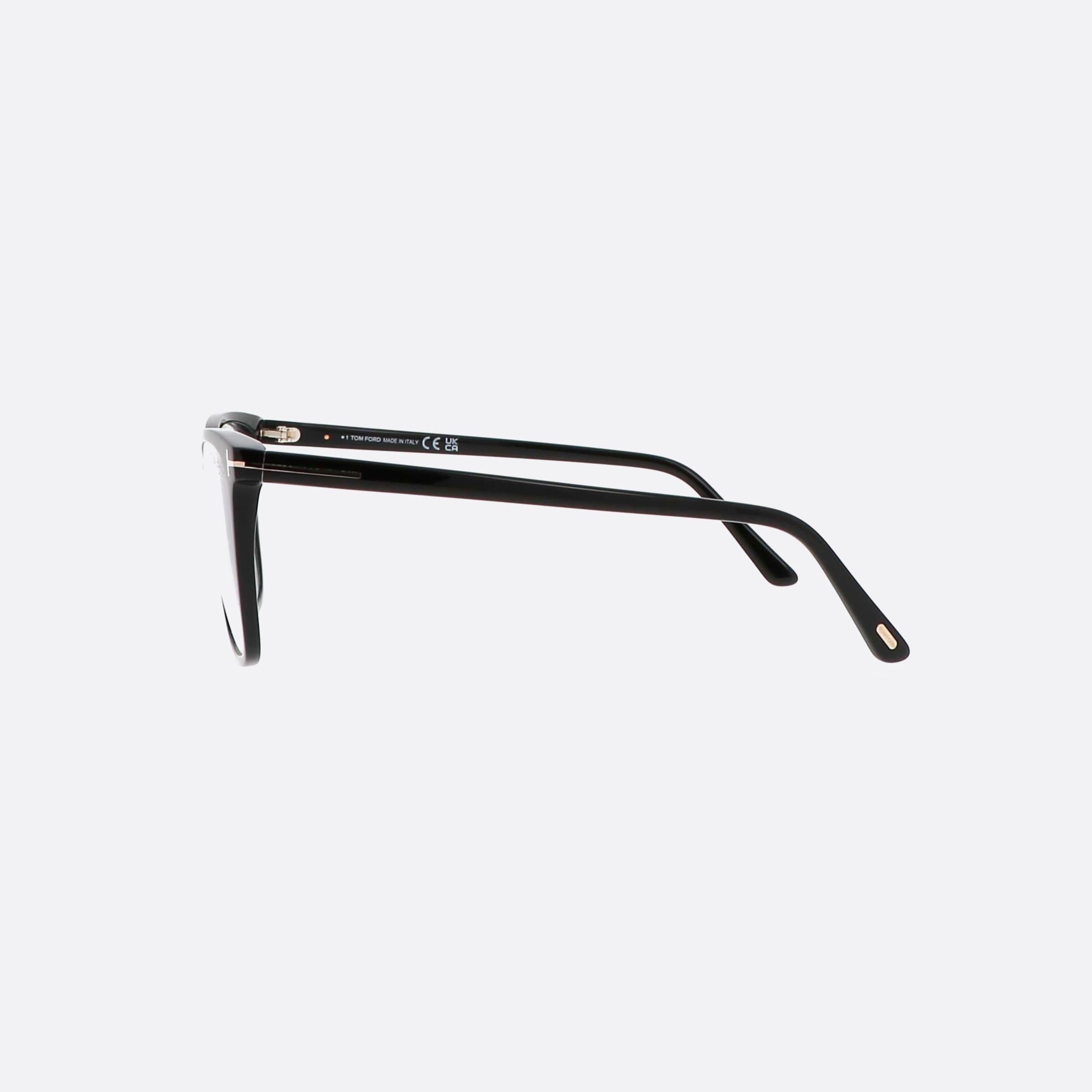 Tom 55mm Ford Ft5762 Black Square Women Eyeglasses - Detail View