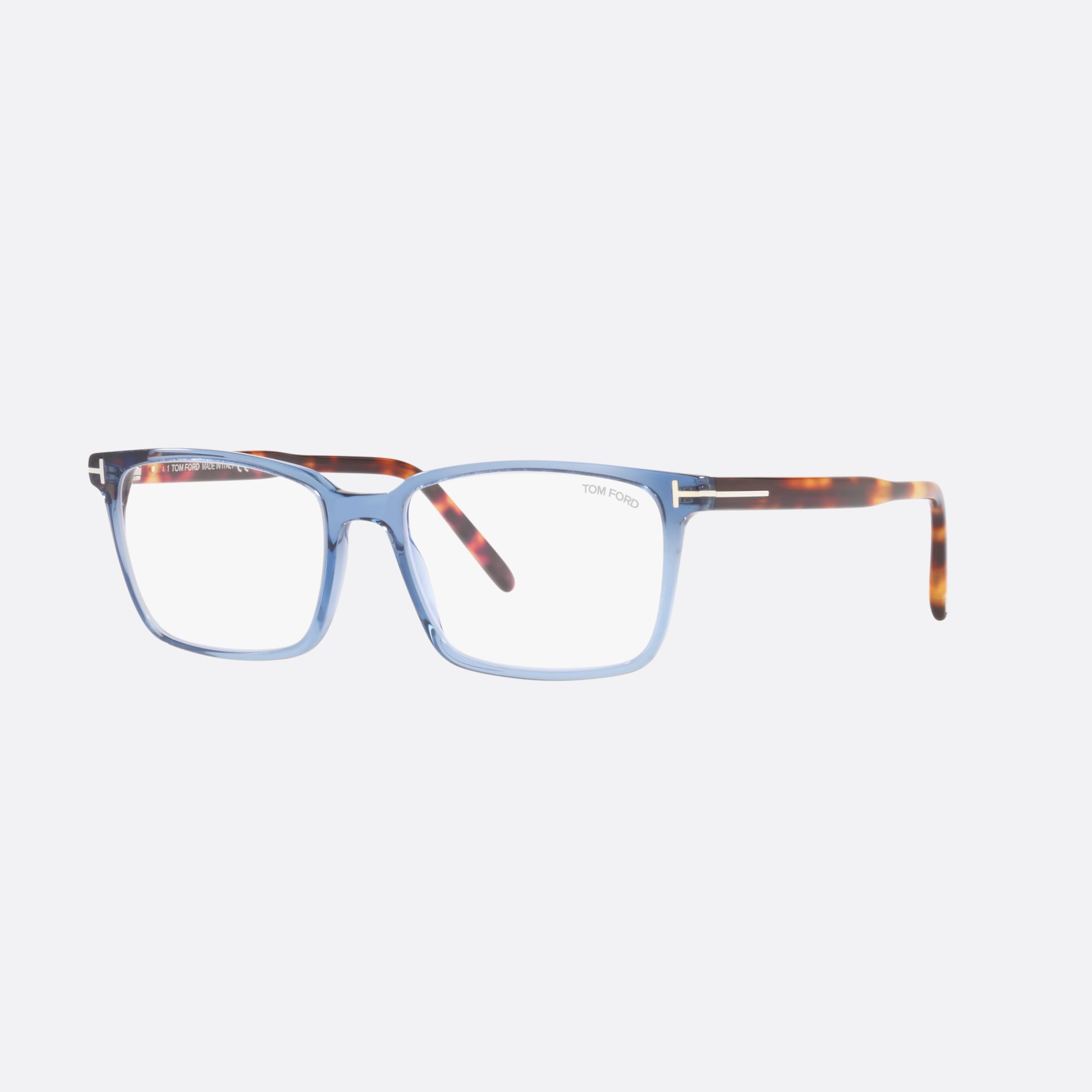 Tom 55mm Ford Ft5802 Blue Rectangular Men Eyeglasses - Main View