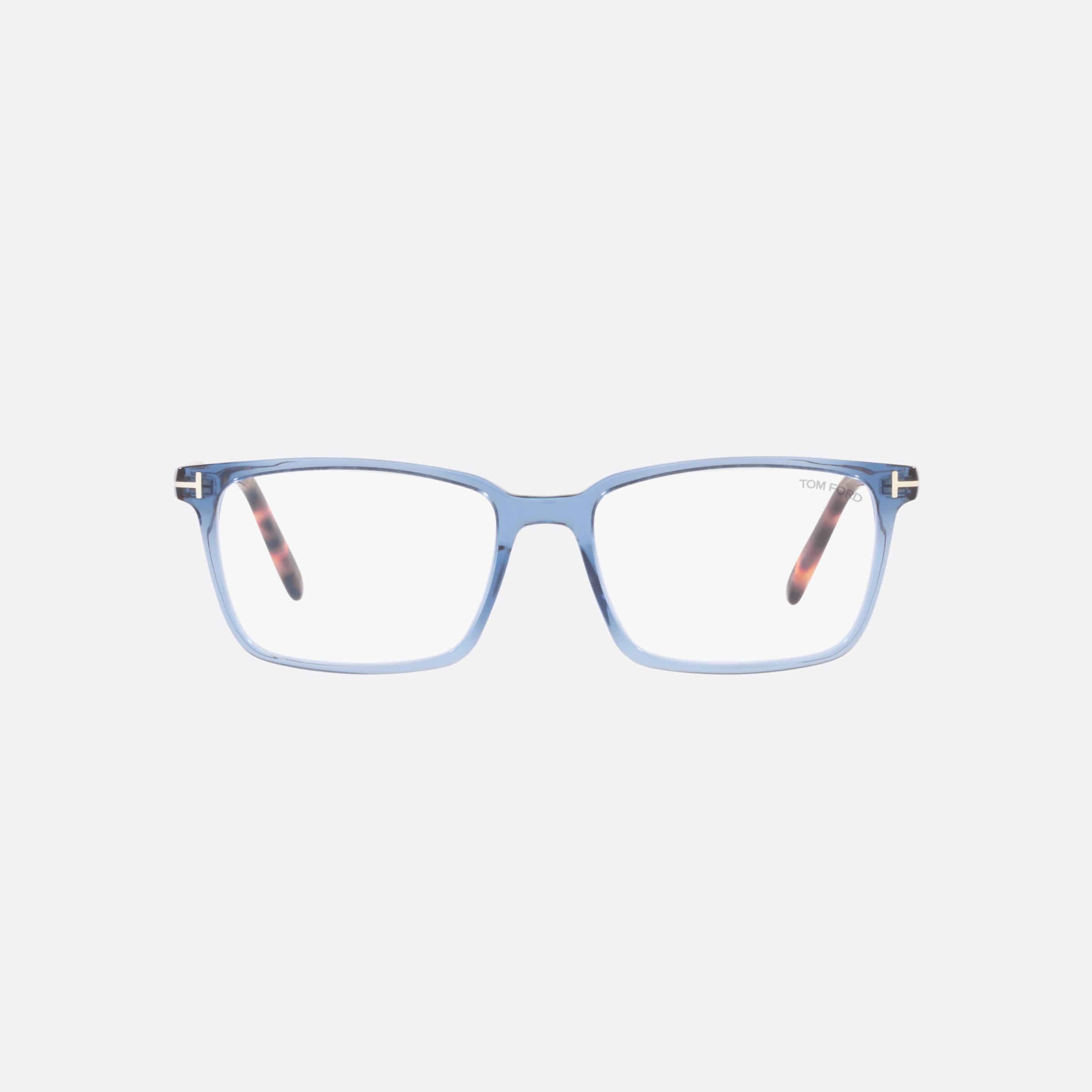 Tom 55mm Ford Ft5802 Blue Rectangular Men Eyeglasses - Lifestyle Shot