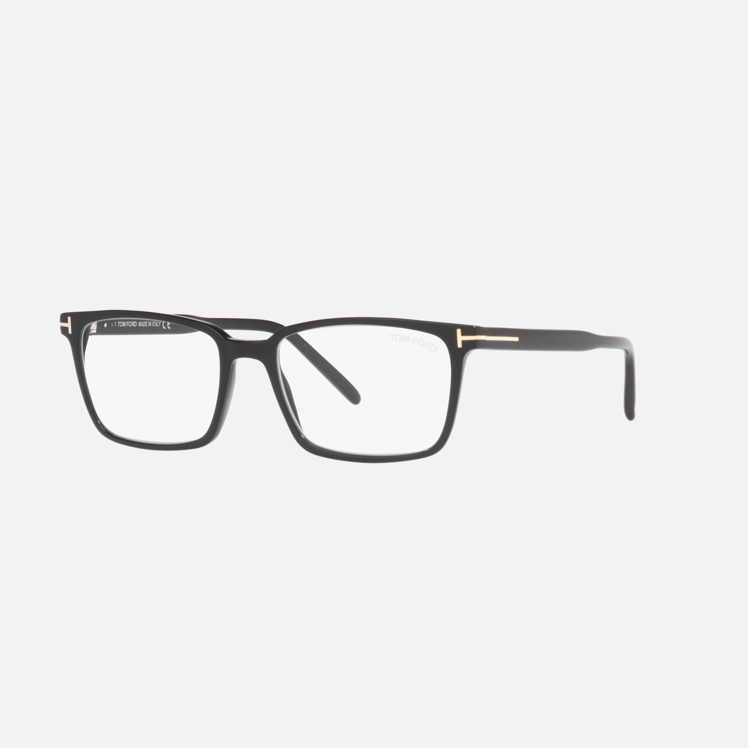 Tom 53mm Ford Ft5802 Black Rectangular Men Eyeglasses - Main View
