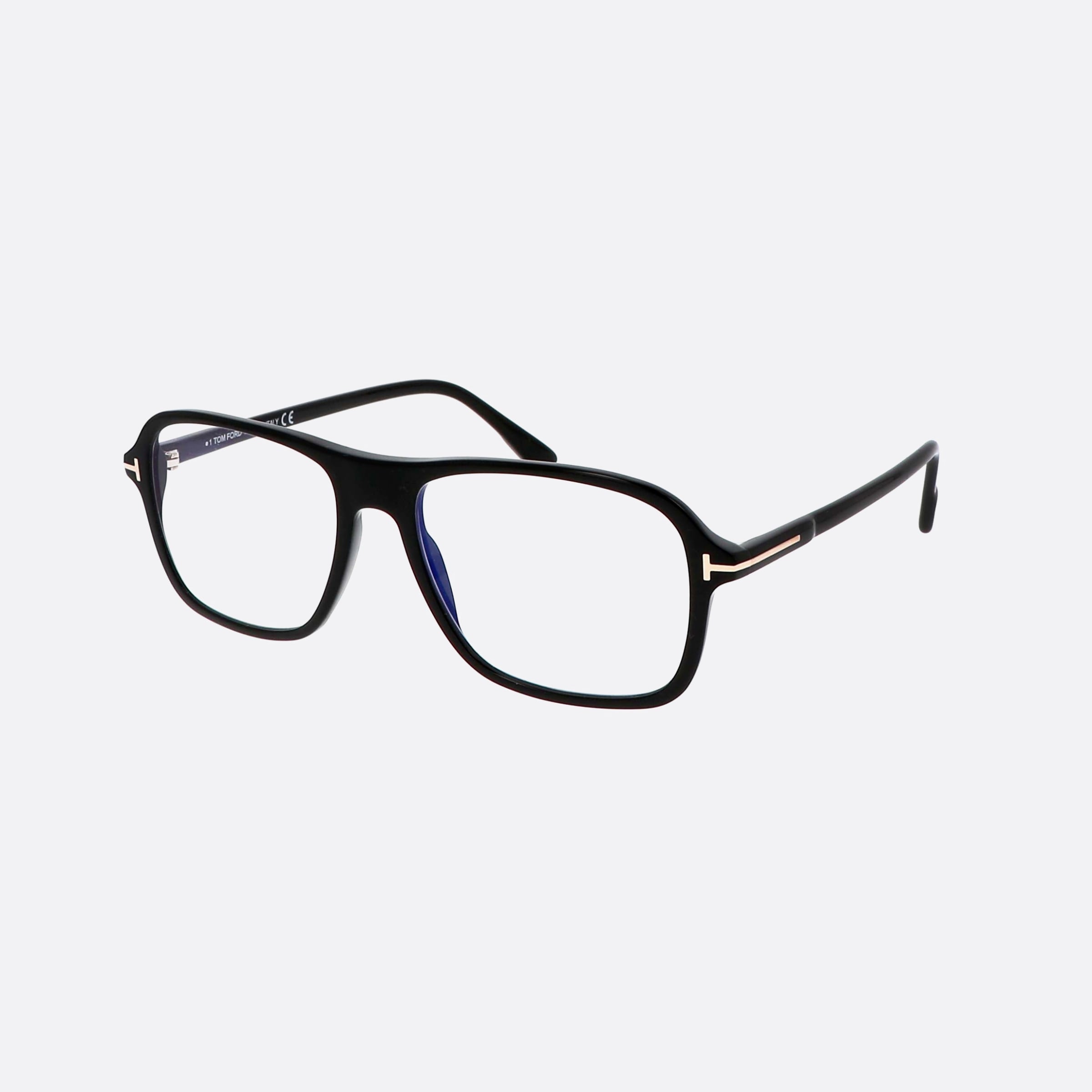 Tom 55mm Ford Ft5806 Black Rectangle Men Eyeglasses - Main View