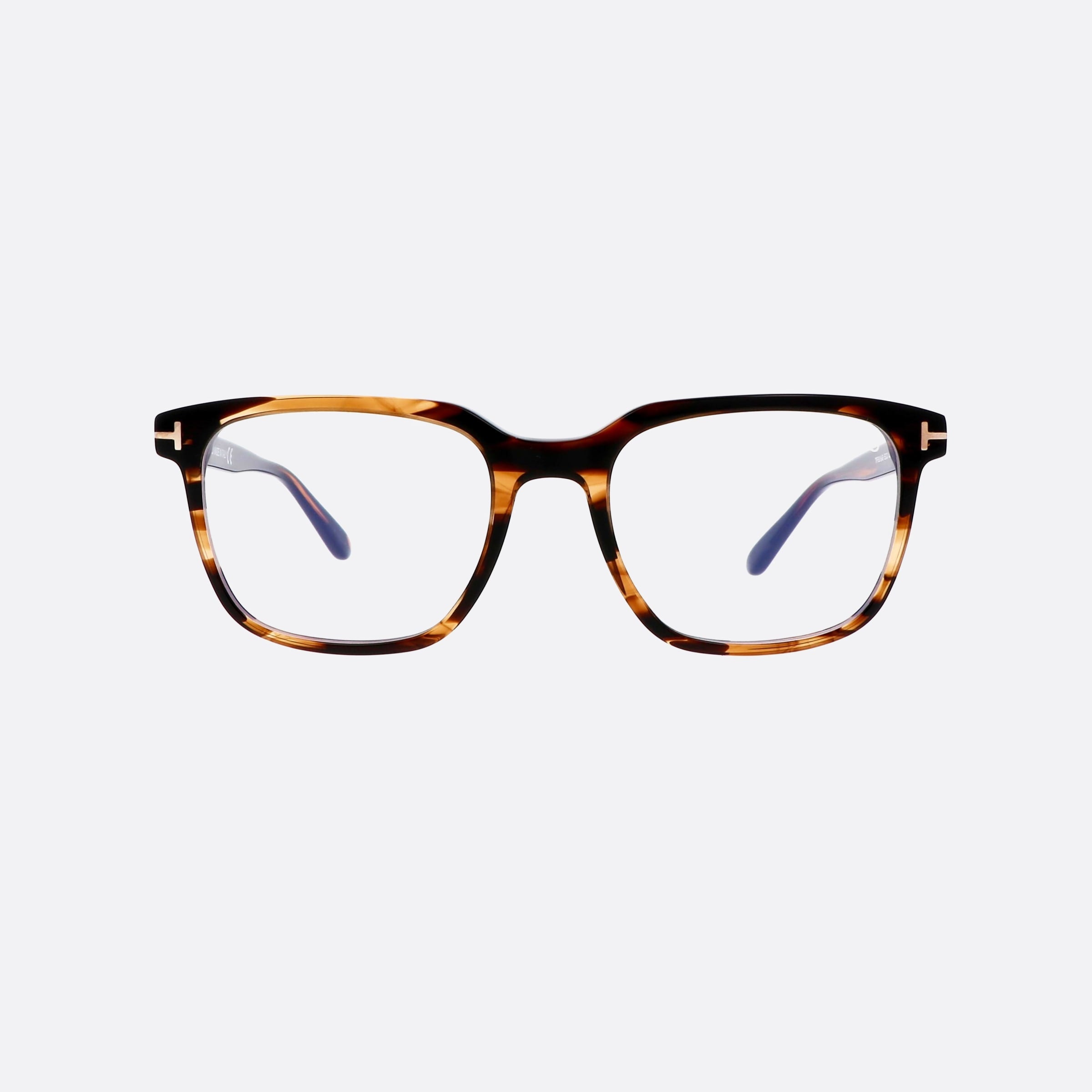 Tom 53mm Ford Ft5818 Tortoise Rectangle Men Eyeglasses - Side View