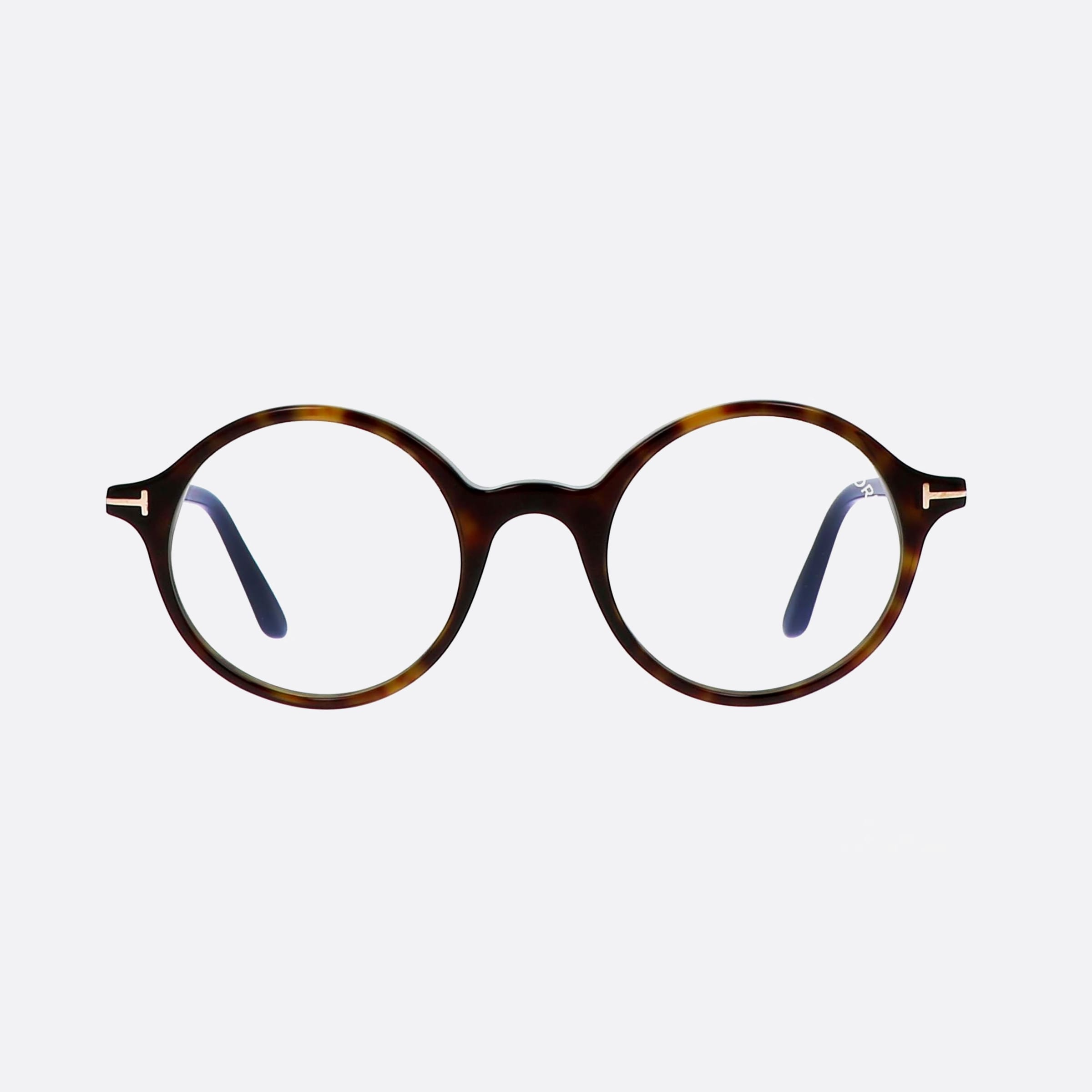 Tom 47mm Ford Ft5834 Tortoise Round Unisex Eyeglasses - Side View