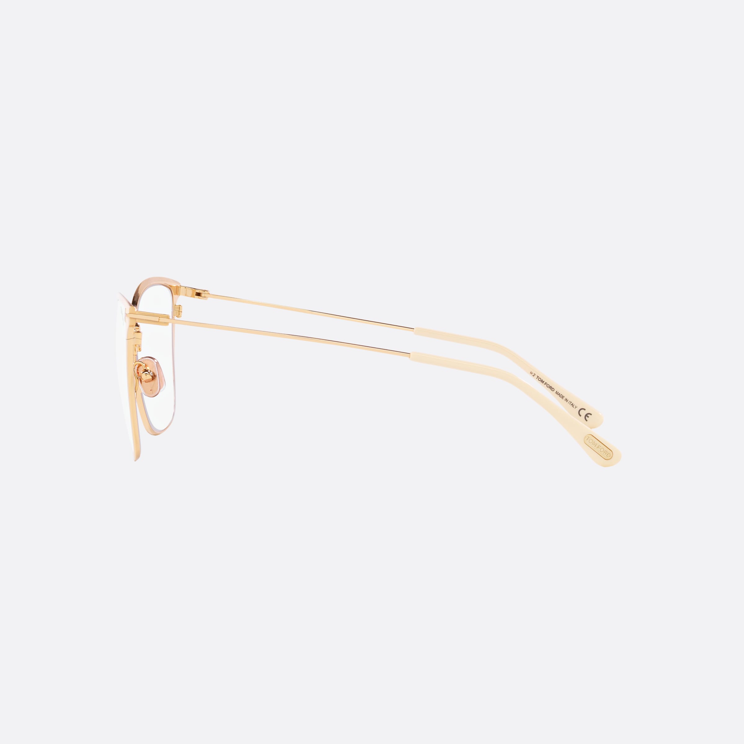 Tom 56mm Ford Ft5839 Beige Butterfly Women Eyeglasses - Detail View