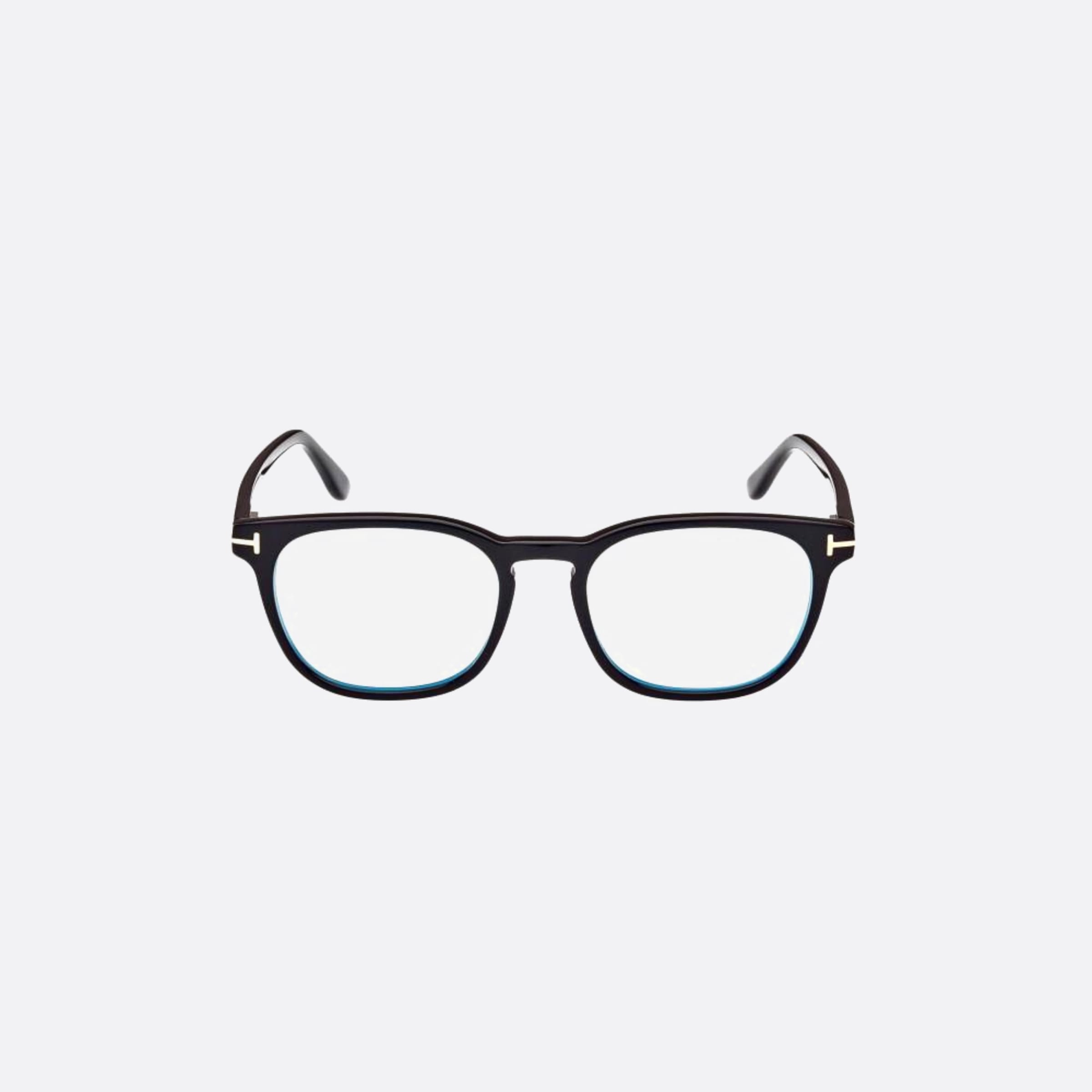 Tom 51mm Ford Ft5868 Blue Block Black Squared Men Eyeglasses - Main View
