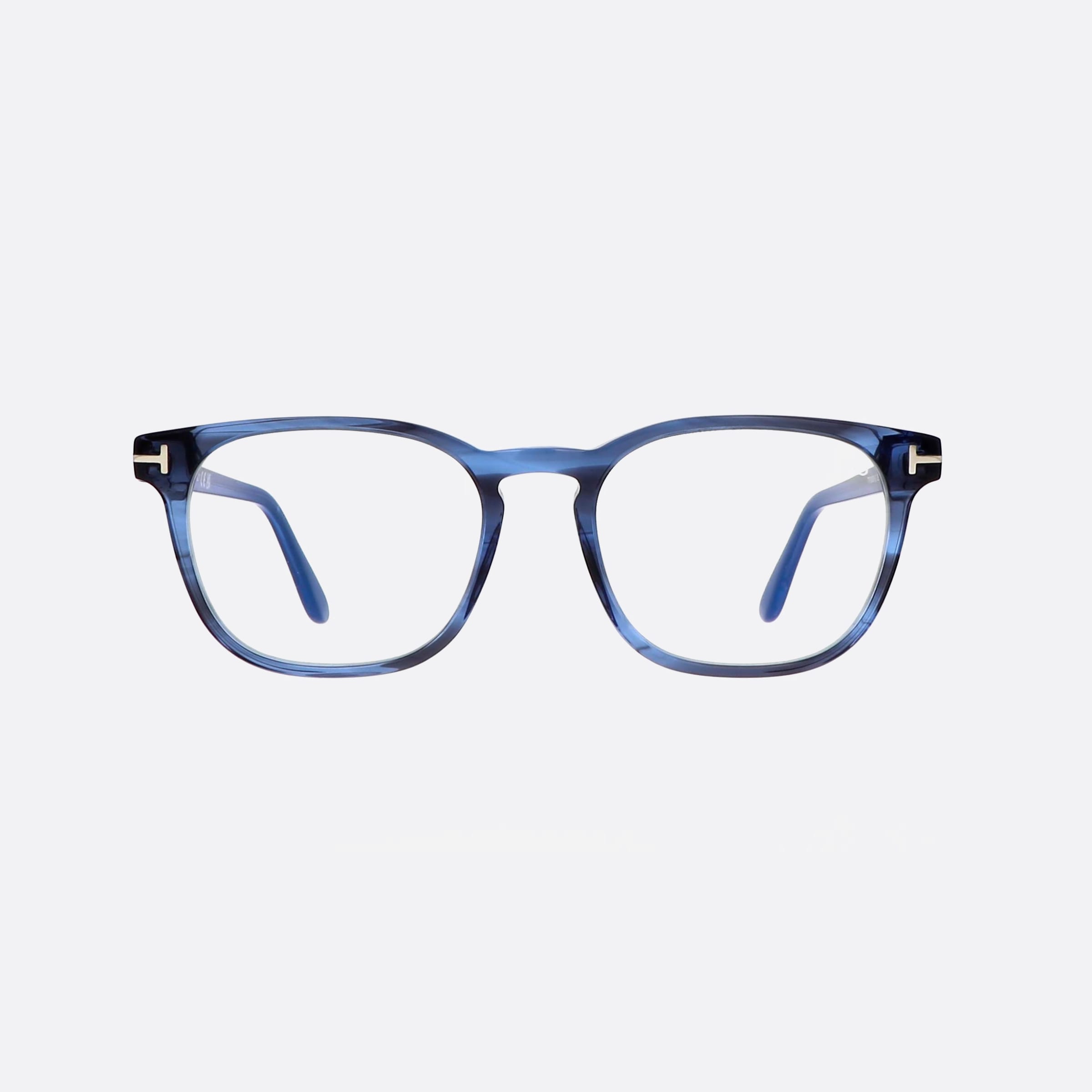 Tom 53mm Ford Ft5868 Blue Squared Men Eyeglasses - Side View