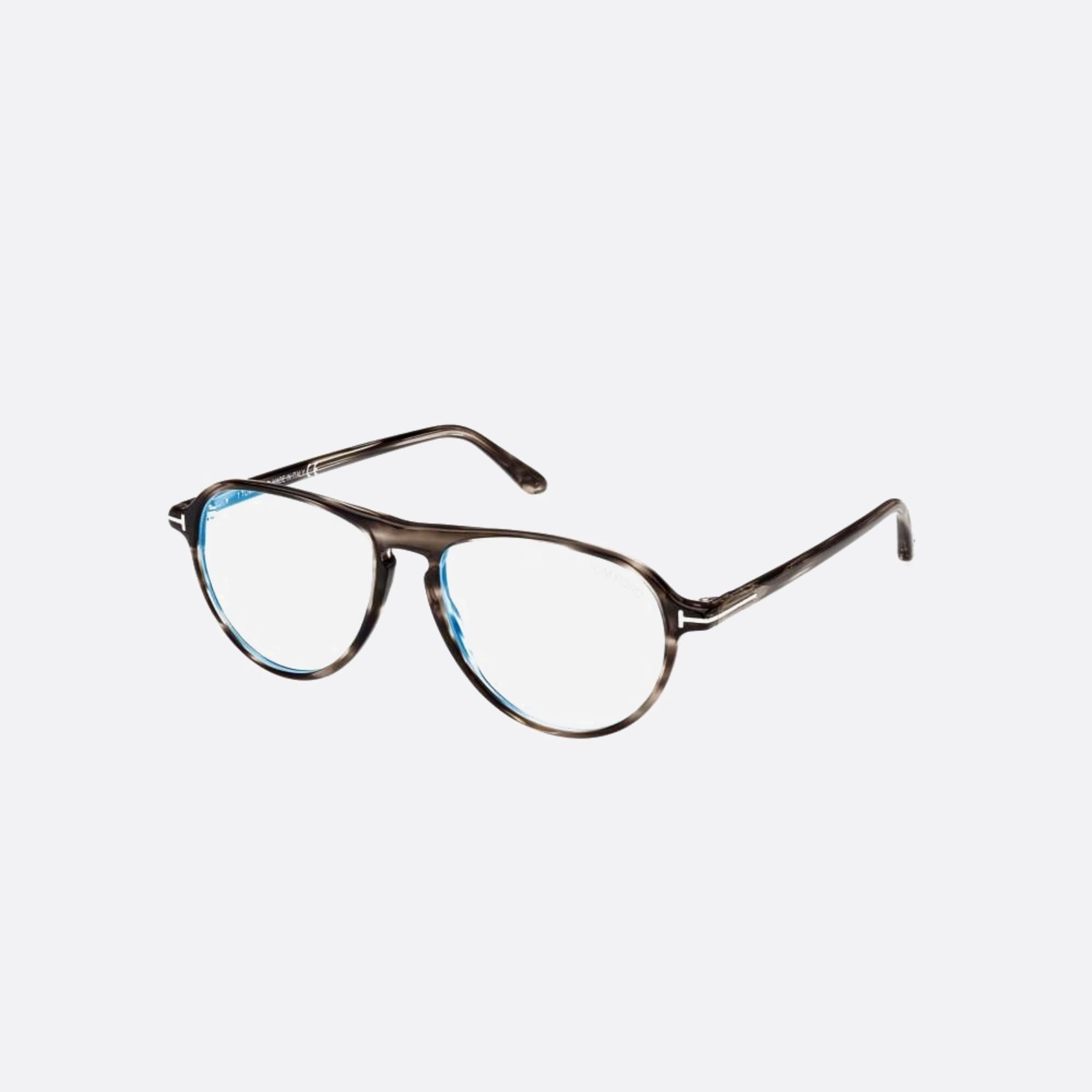 Tom 54mm Ford Ft5869 Blue Block Grey Pilot Men Eyeglasses - Side View