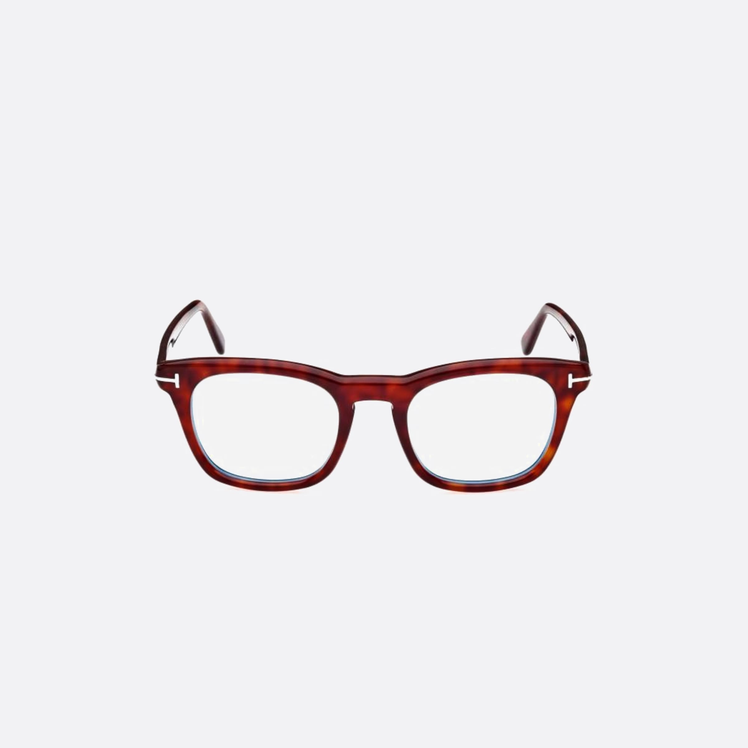 Tom 50mm Ford Ft5870 Blue Block Red Squared Men Eyeglasses - Main View