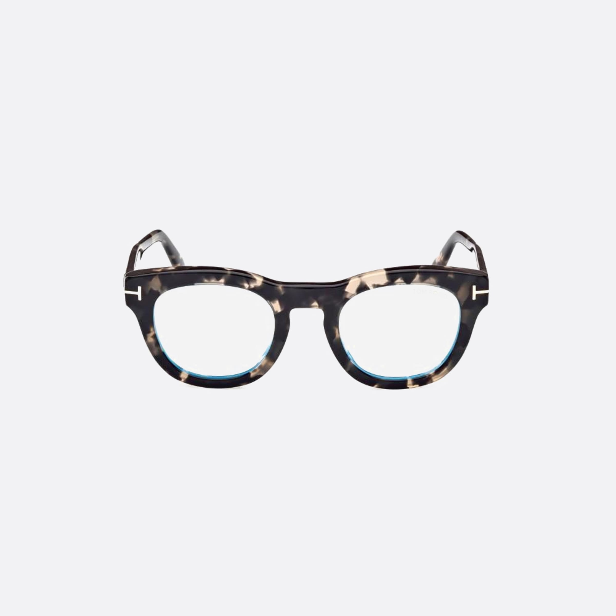 Tom 49mm Ford Ft5873 Blue Block Black Squared Men Eyeglasses - Main View