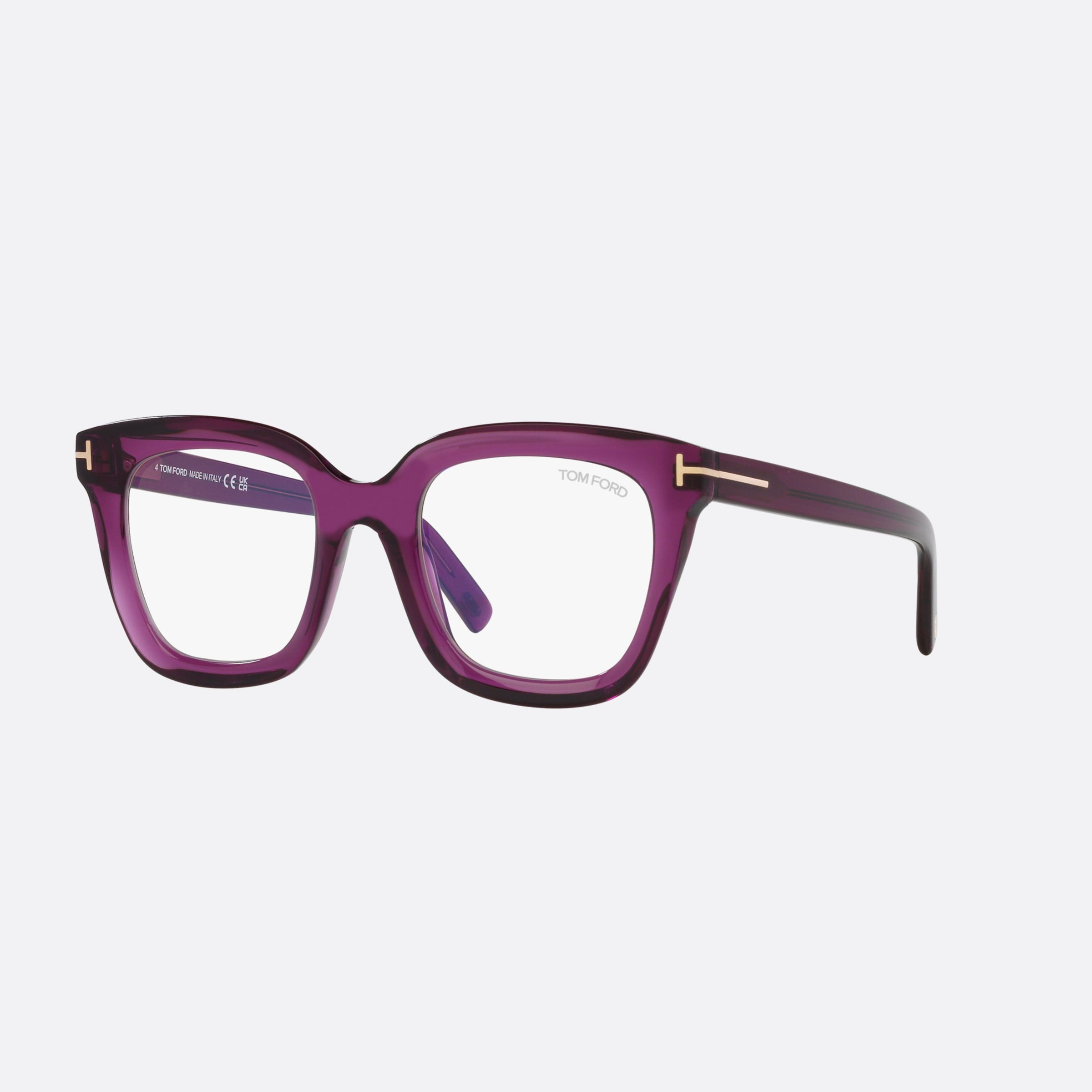 Tom 51mm Ford Ft5880 Purple Square Women Eyeglasses - Main View