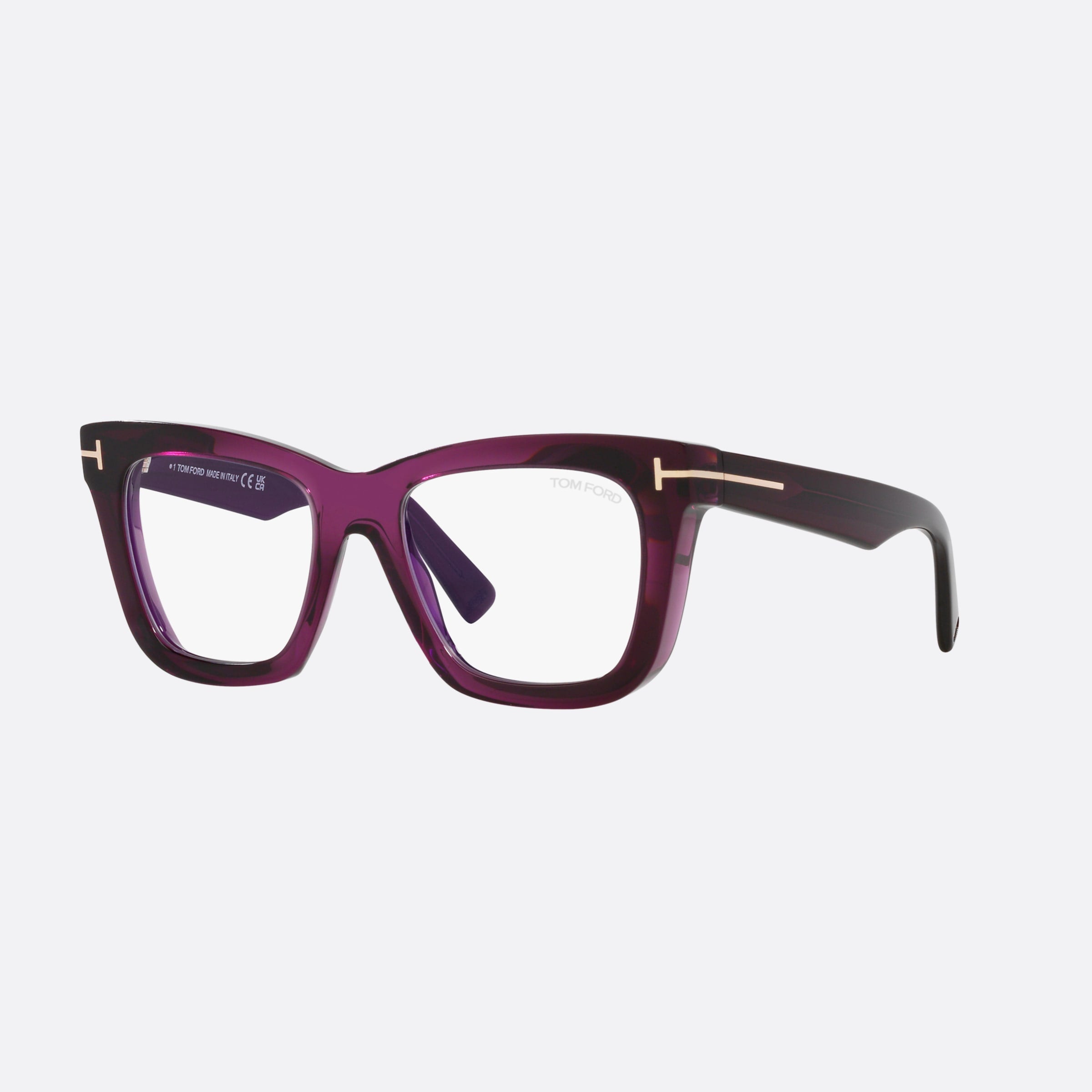 Tom 52mm Ford Ft5881 Purple Square Women Eyeglasses - Main View