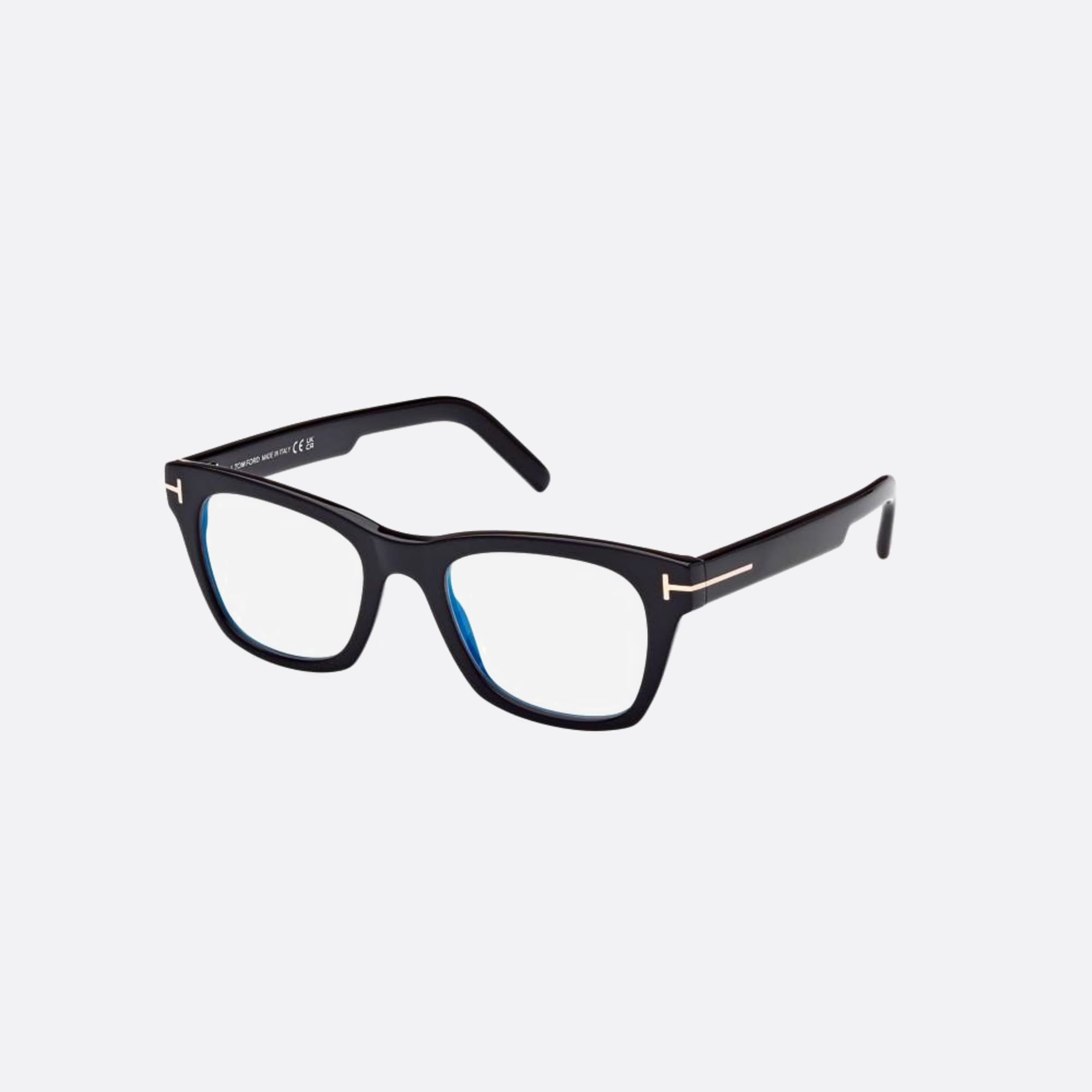 Tom 50mm Ford Ft5886 Blue Block Black Squared Men Eyeglasses - Side View