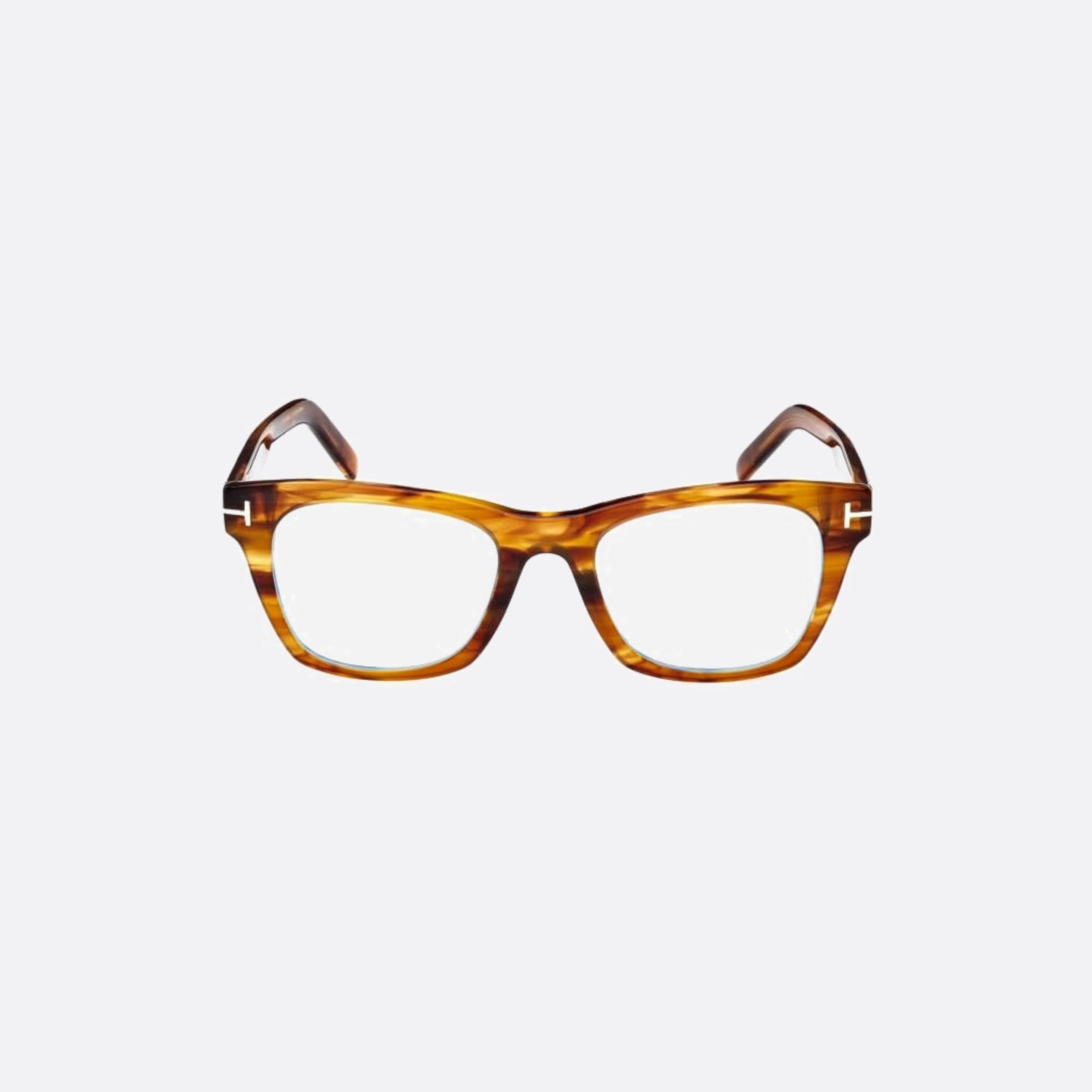 Tom 50mm Ford Ft5886 Blue Block Havana Squared Men Eyeglasses - Main View