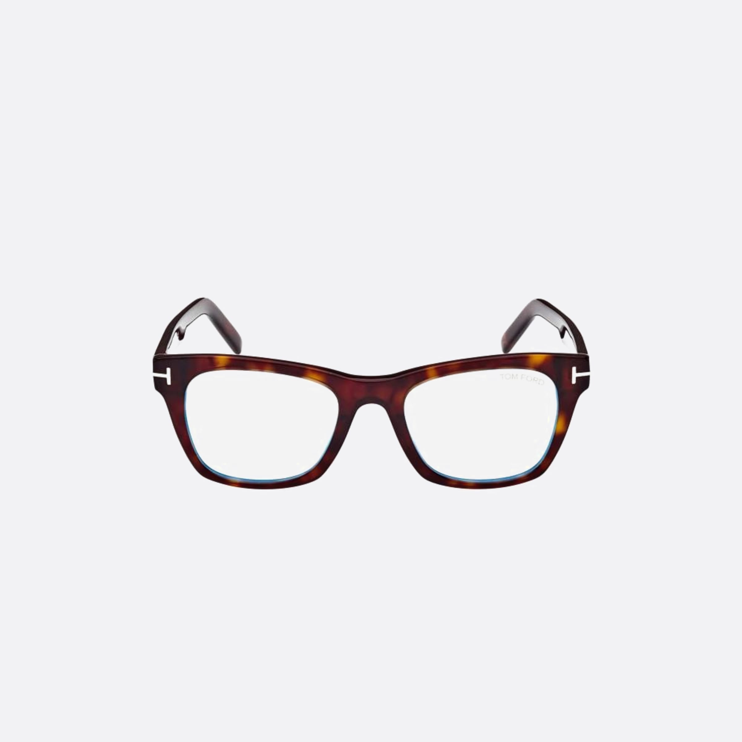 Tom 52mm Ford Ft5886 Blue Block Havana Squared Men Eyeglasses - Main View