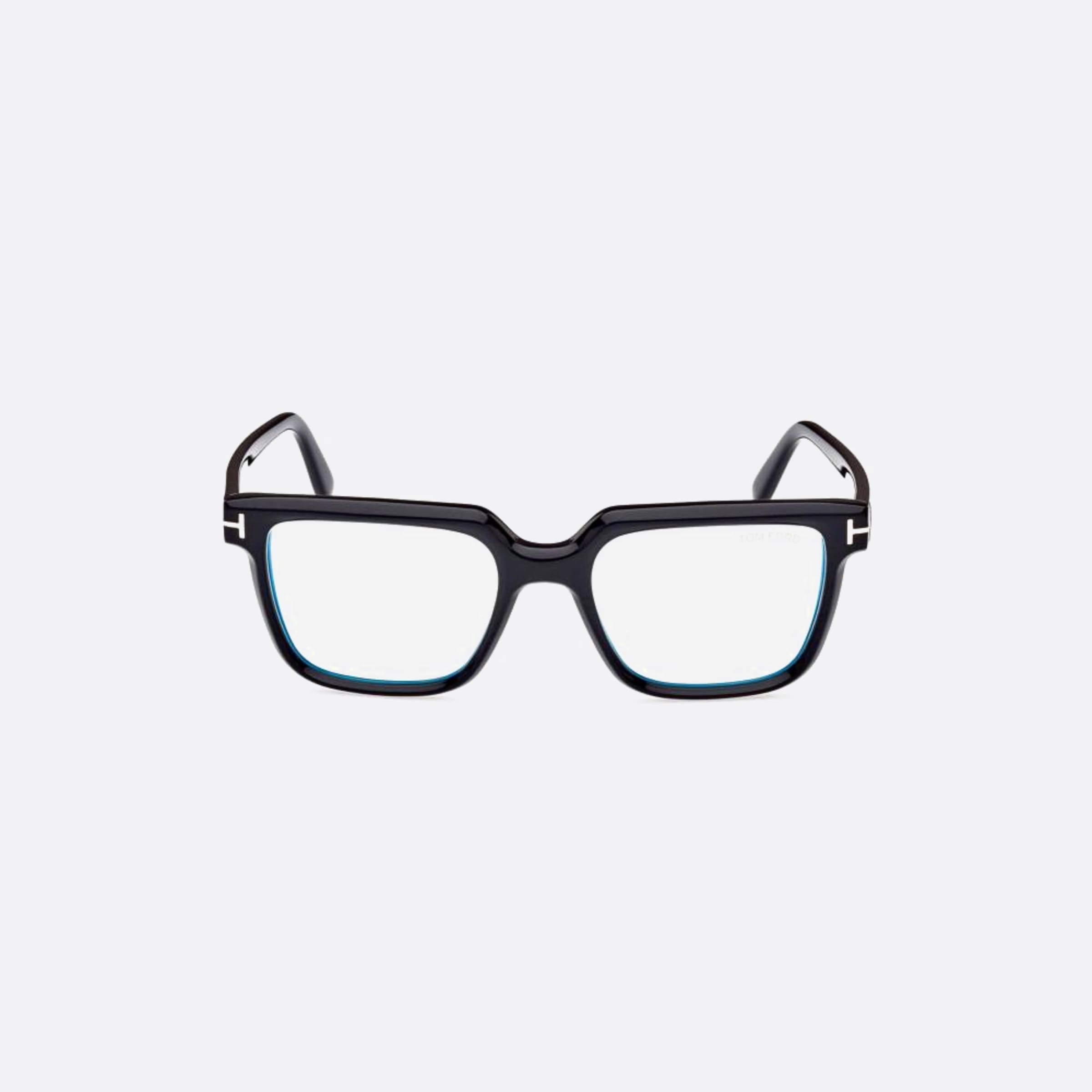 Tom 53mm Ford Ft5889 Blue Block Black Squared Men Eyeglasses - Main View