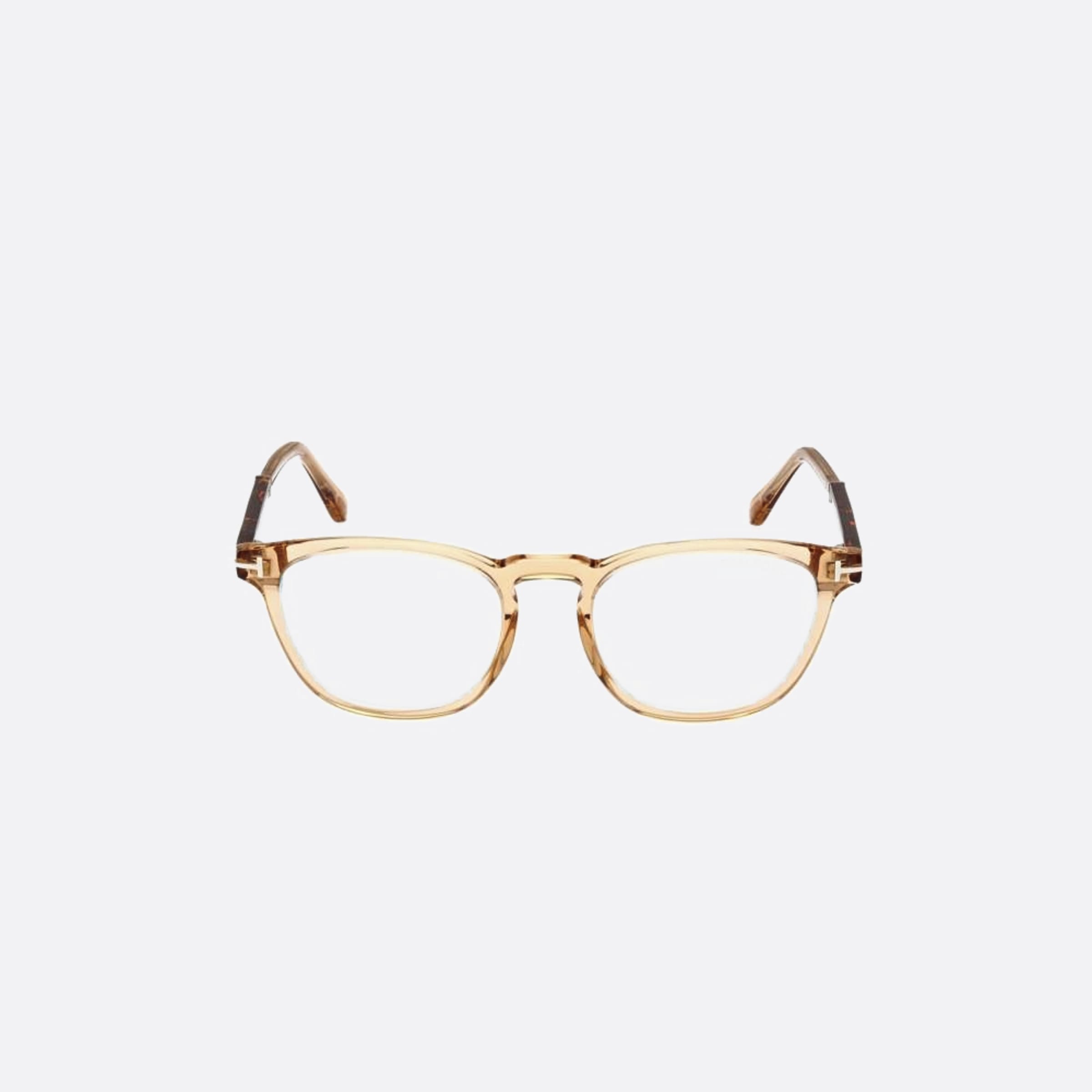 Tom 51mm Ford Ft5890 Blue Block Brown Visor Unisex Eyeglasses - Main View