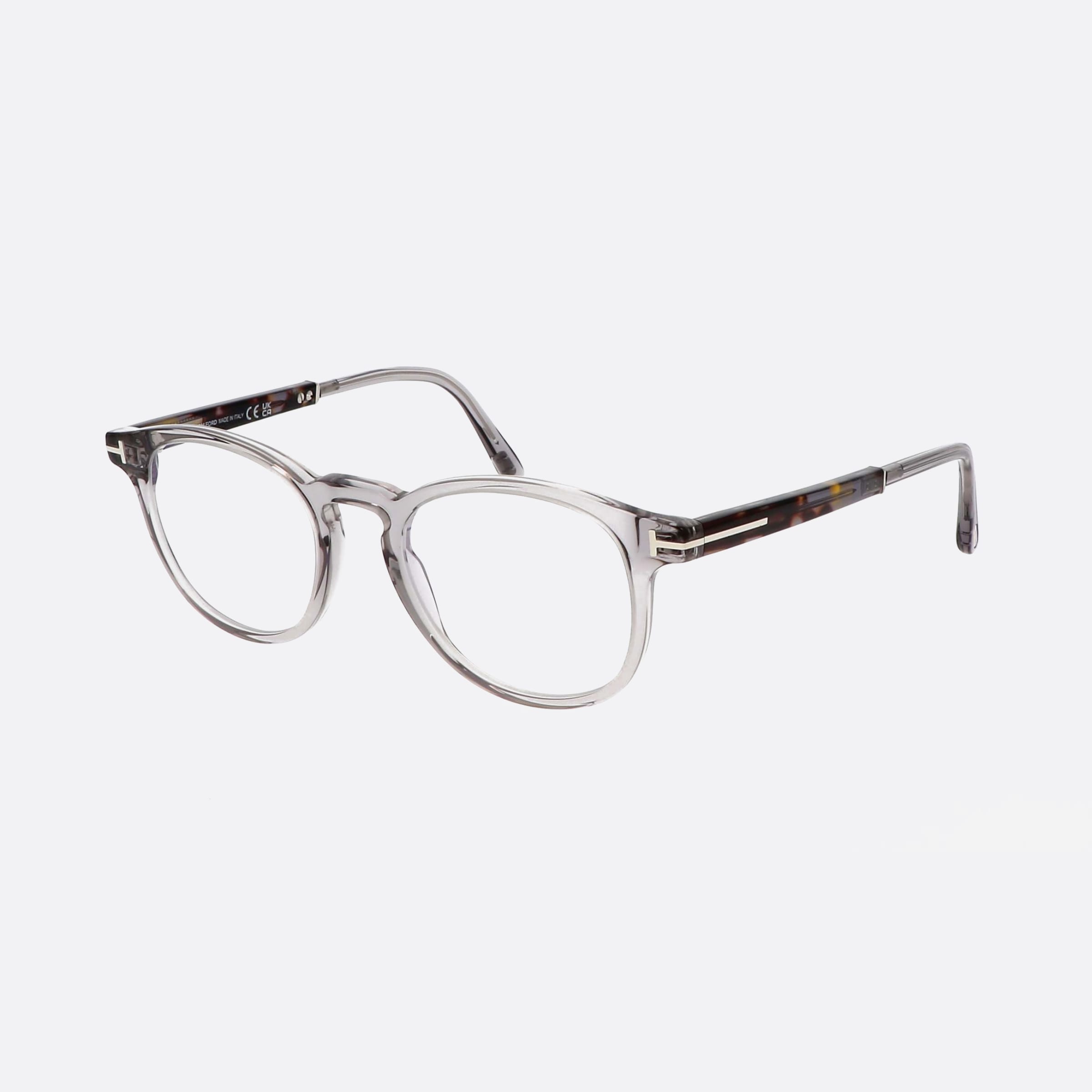 Tom 49mm Ford Ft5891 Grey Round Unisex Eyeglasses - Main View