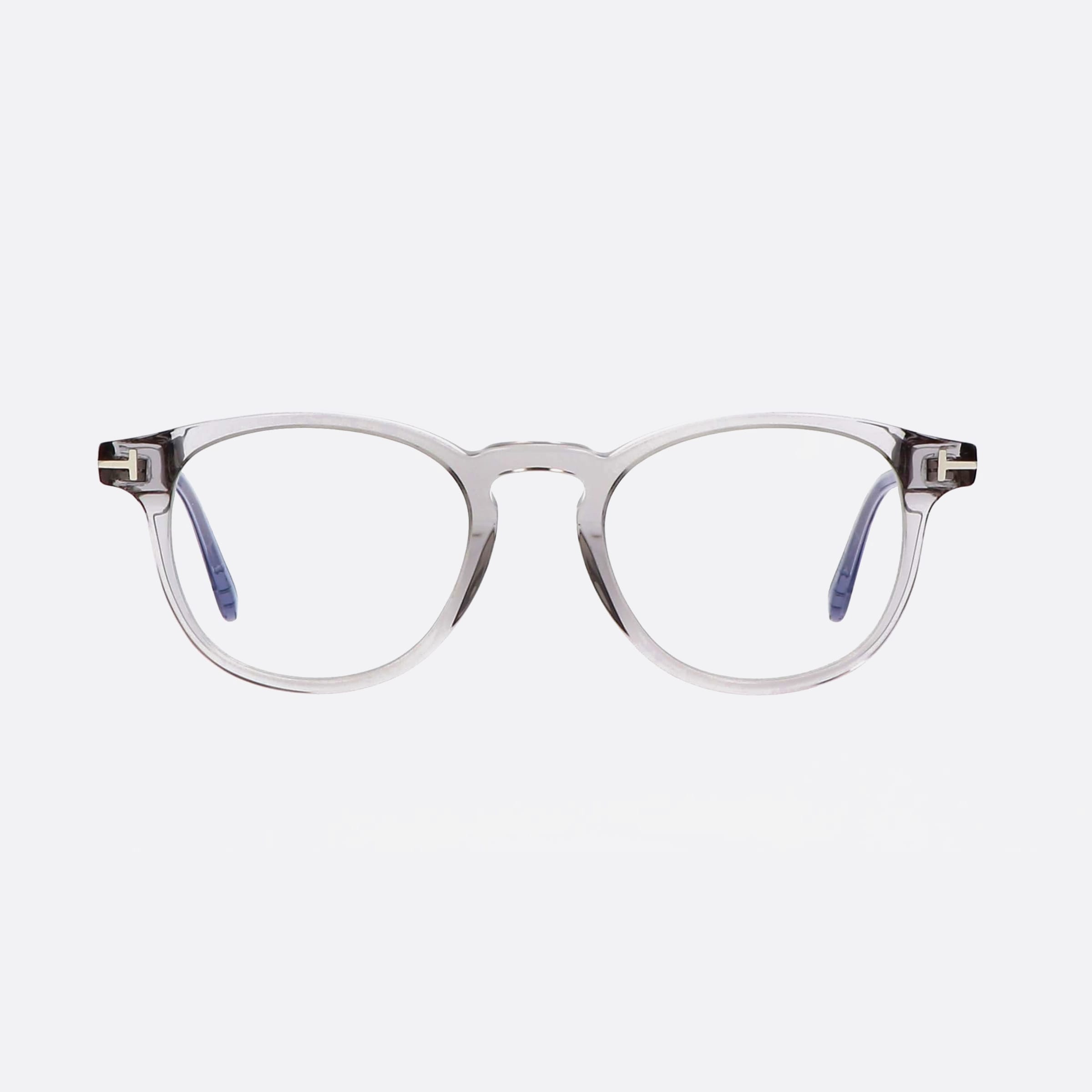 Tom 49mm Ford Ft5891 Grey Round Unisex Eyeglasses - Side View