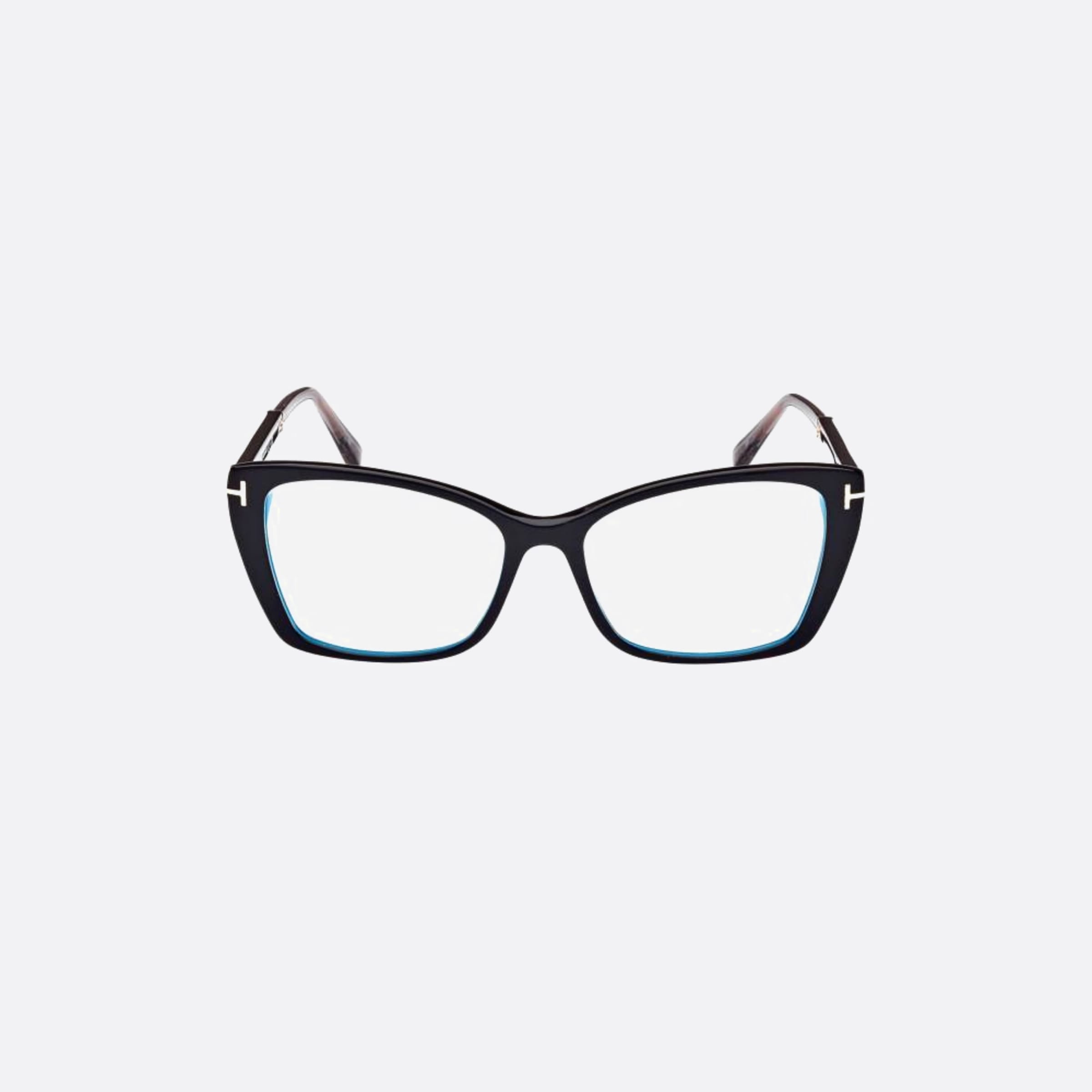 Tom 55mm Ford Ft5893 Blue Block Black Visor Unisex Eyeglasses - Main View
