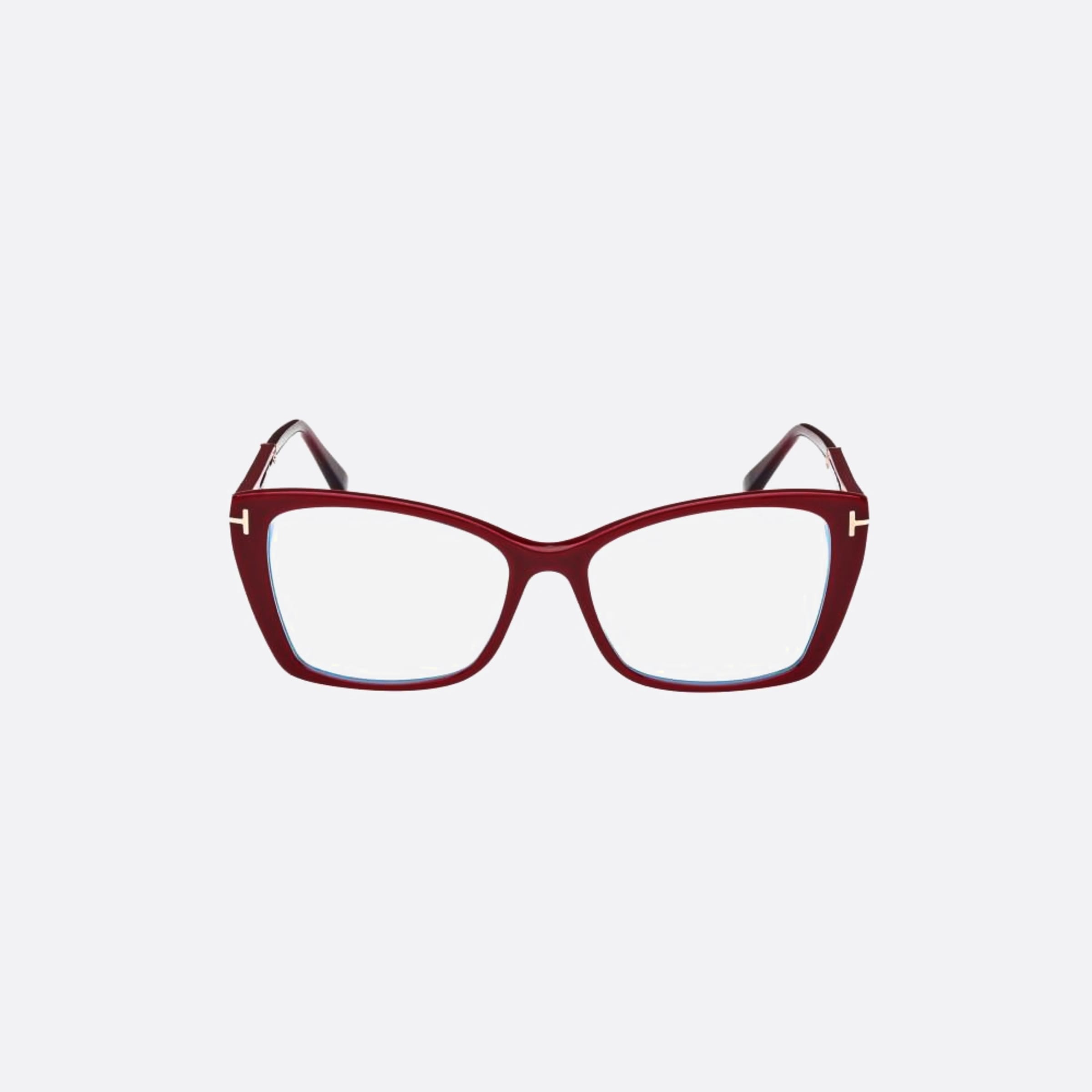 Tom 55mm Ford Ft5893 Blue Block Red Visor Unisex Eyeglasses - Main View