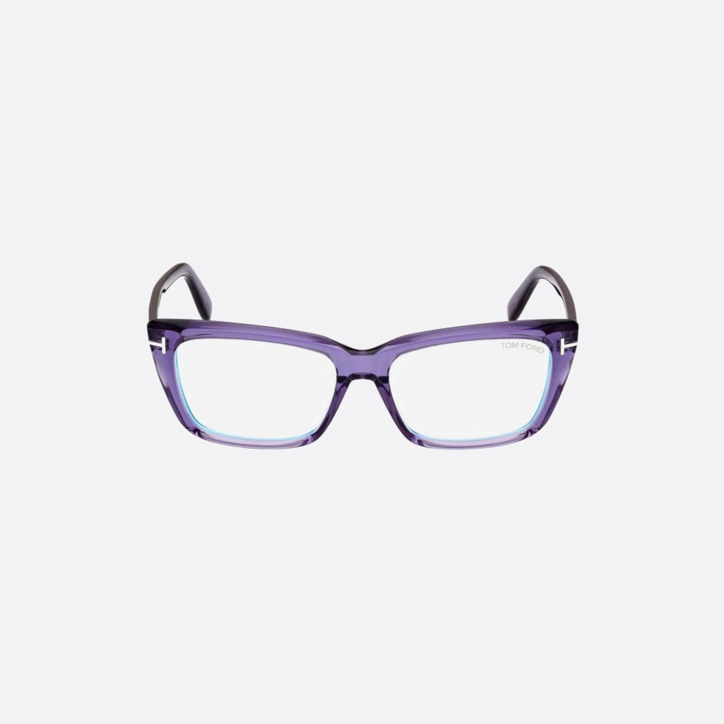 Tom 56mm Ford Ft5894 Blue Block Violet Geometric Women Eyeglasses - Main View