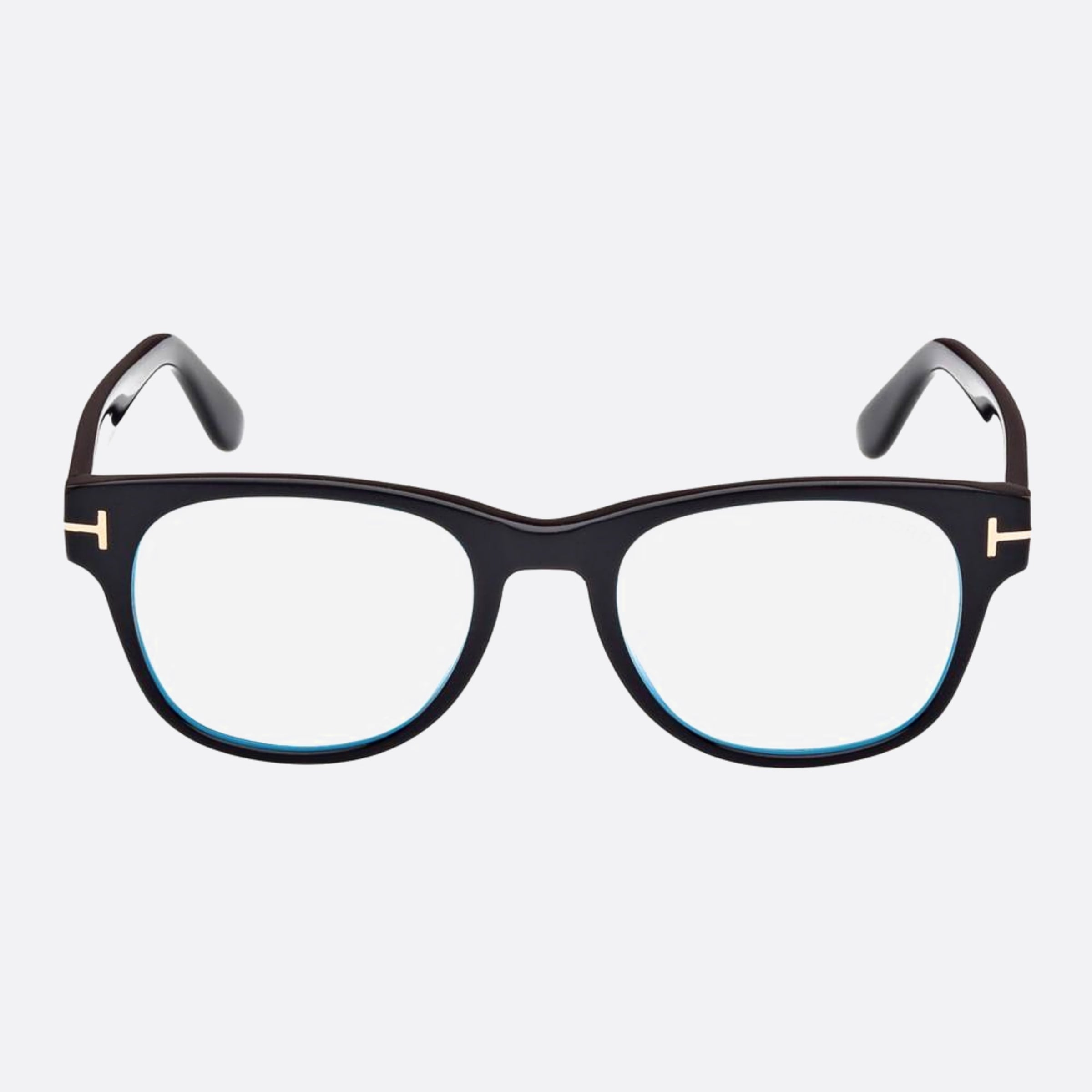 Tom 52mm Ford Ft5898 Blue Block Black Squared Men Eyeglasses - Main View