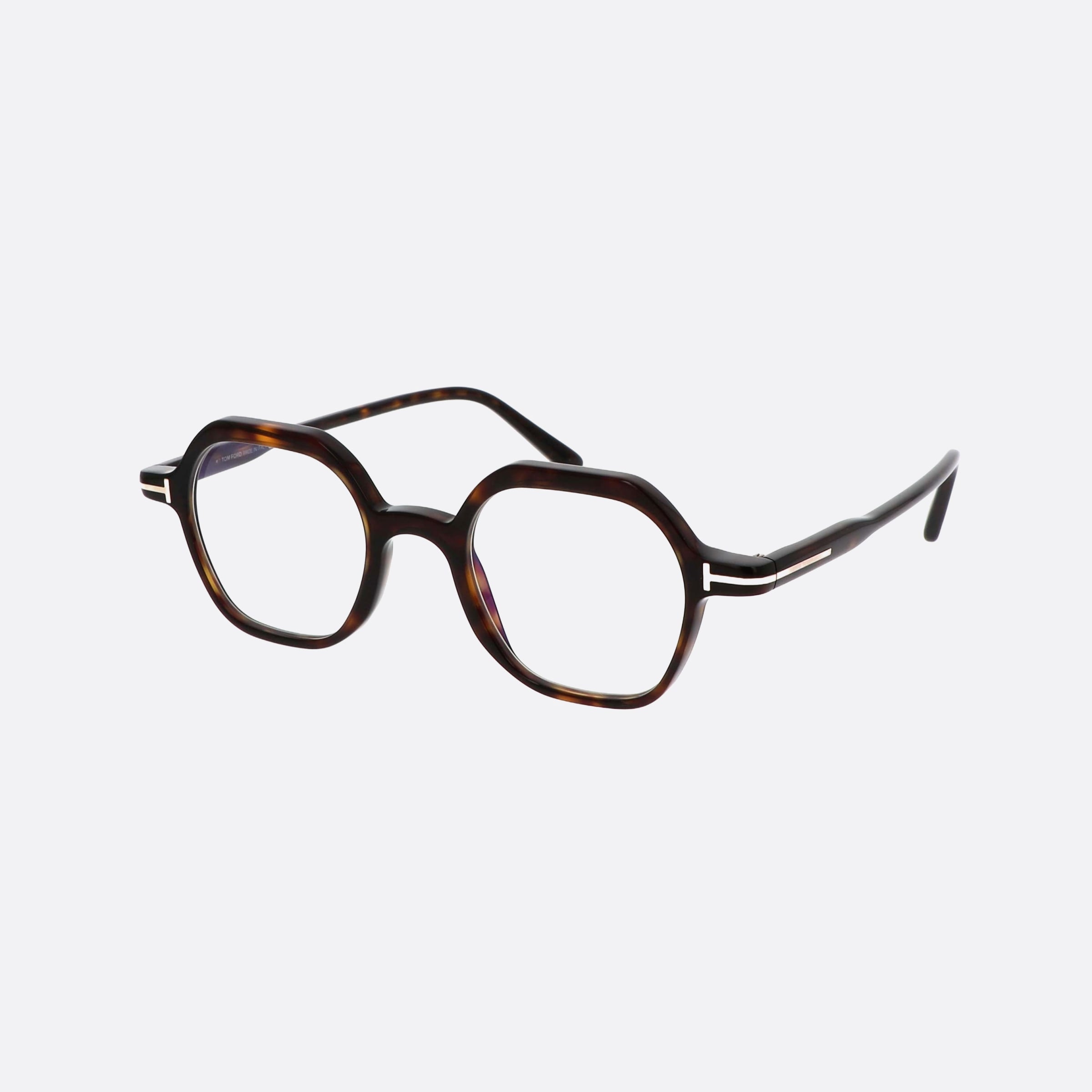 Tom 46mm Ford Ft5900 Havana Geometric Men Eyeglasses - Main View