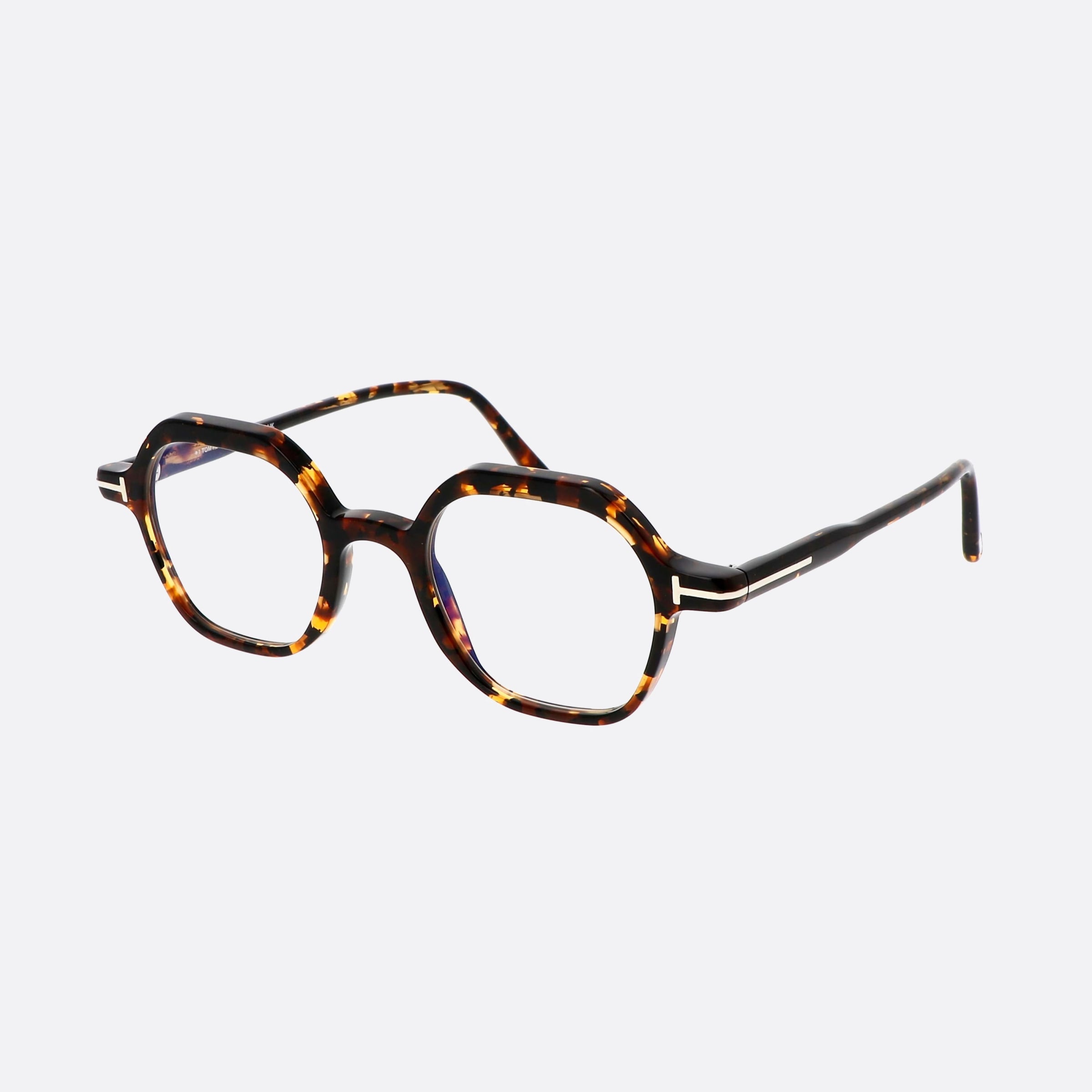 Tom 46mm Ford Ft5900 Havana Geometric Men Eyeglasses - Main View
